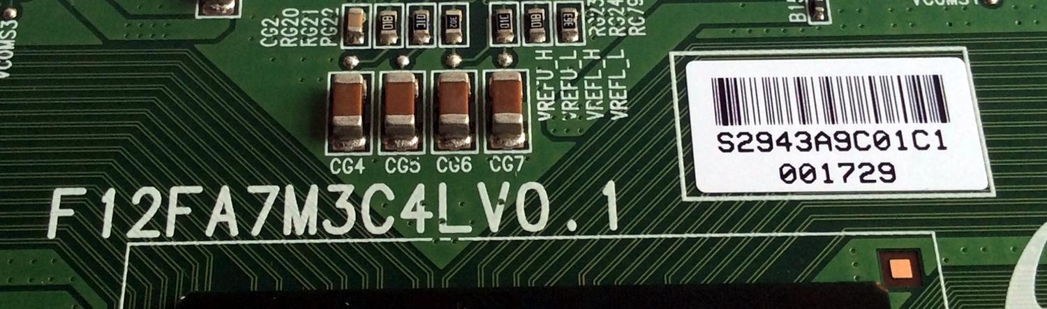 T-CON / TOSHIBA 75015795 / F12FA7M3C4LV0.1 / LJ94-02943A / PARTES SUSTITUTAS LJ94-02941A / LJ94-02941C / PANEL LTA520HE16 T02 / MODELOS 52XV645U / 52XV648U - Imagen 2