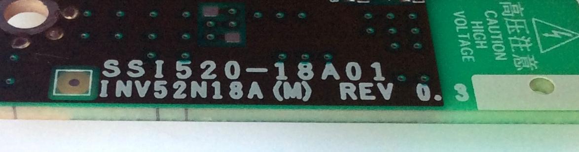BACKLIGHT MASTER / TOSHIBA LJ97-02108A / SSI520-18A01 / 75015810 / INV52N18A(M) / REV 0.3 / PANEL LTA520HE16 T02 / MODELOS 52XV645U / 52XV648U - Imagen 3
