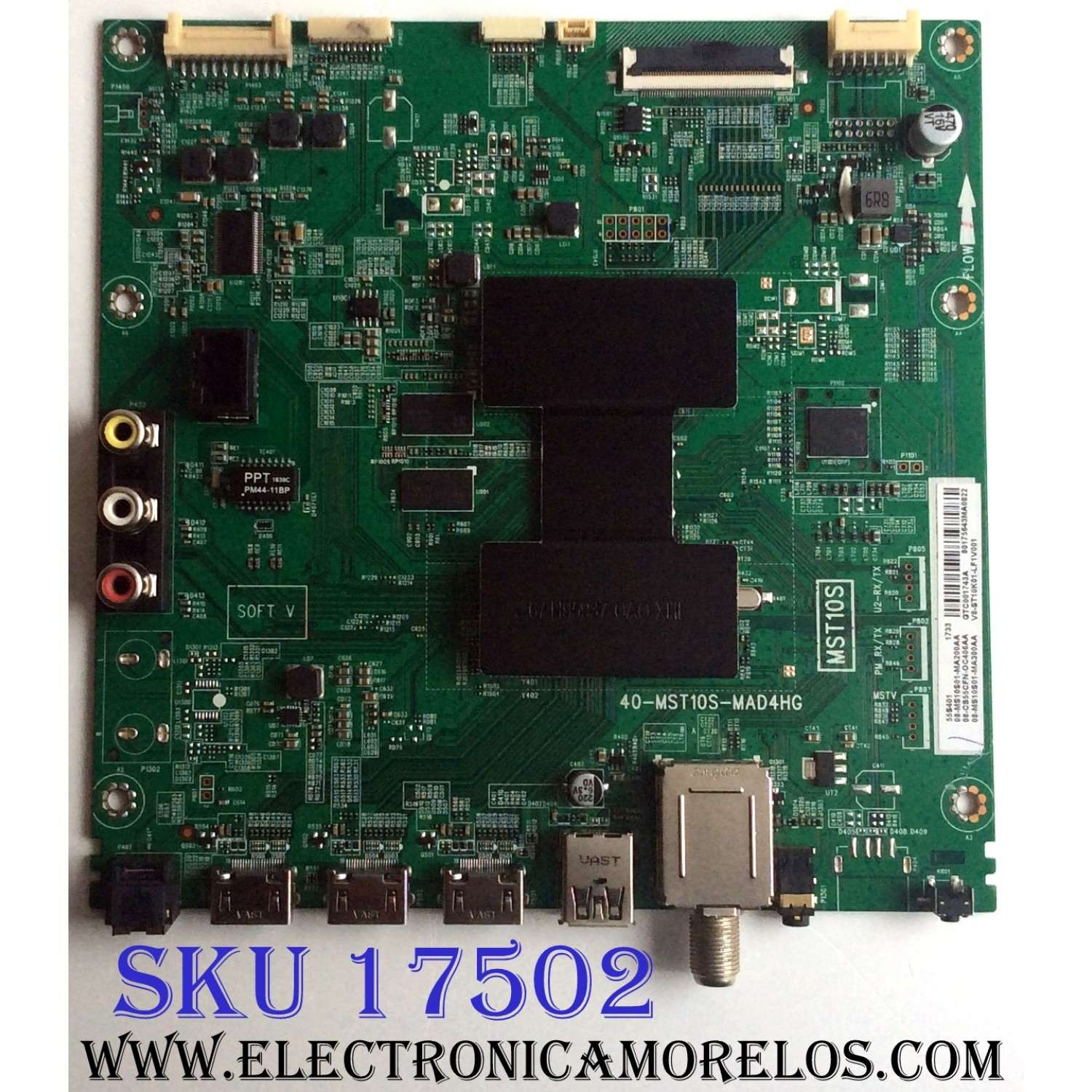 MAIN PARA TV. TCL / 08-CS55CFN-OC406AA / 40-MST10S-MAD4HG / 08-MS10S01-MA200AA / 08-MS10S01-MA300AA / PANEL LVU550ND1L / DISPLAY ST5461D04-3 / MODELOS 55S401 / 55S403TFAA / 55S403TAAA / 55S403TCAA / 55S403TIAA / 55S401TCAA / 55S401TAAA / 55S405TBBA