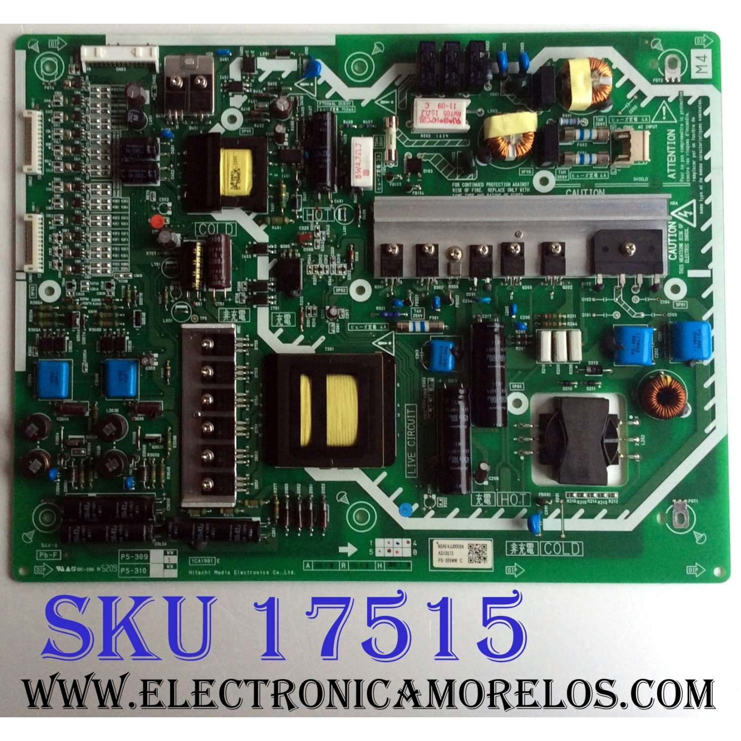 FUENTE DE PODER / PANASONIC N0AE4JJ00004 / PS-309WWC / AS10573 / PS-309WW / 1CA1981 E / PANEL LC370EUH (SC)(A4) / MODELO TC-L37D2
