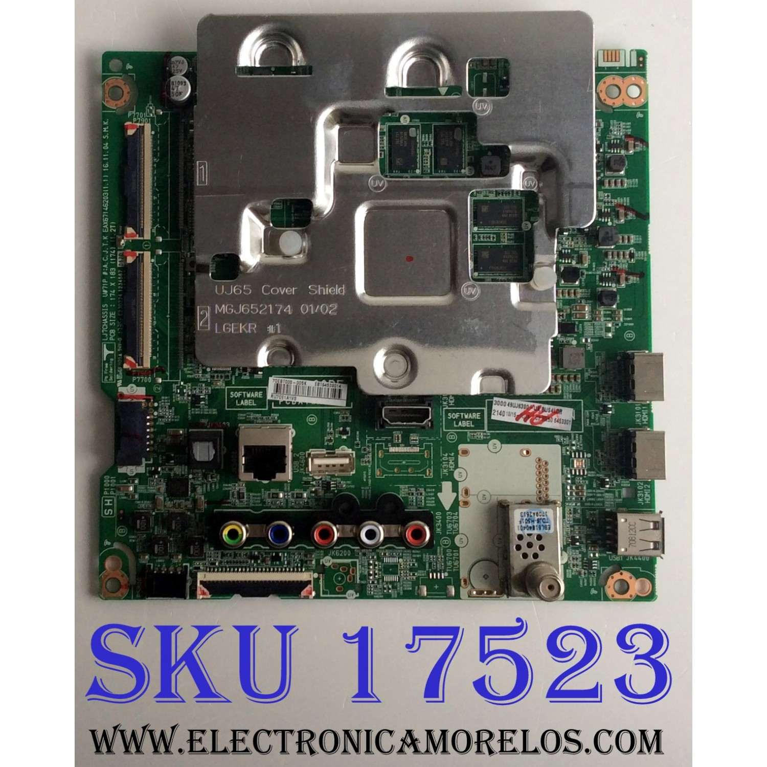 MAIN PARA TV LG 4K·UHD SMART TV / NUMERO DE PARTE EBT64533014 / EAX67146203 / 64533014 / EAX67146203(1.1) / PANEL NC490DGG-AAFXF / MODELO 49UJ6300-UA / 49UJ6300-UA.BUS4LOR