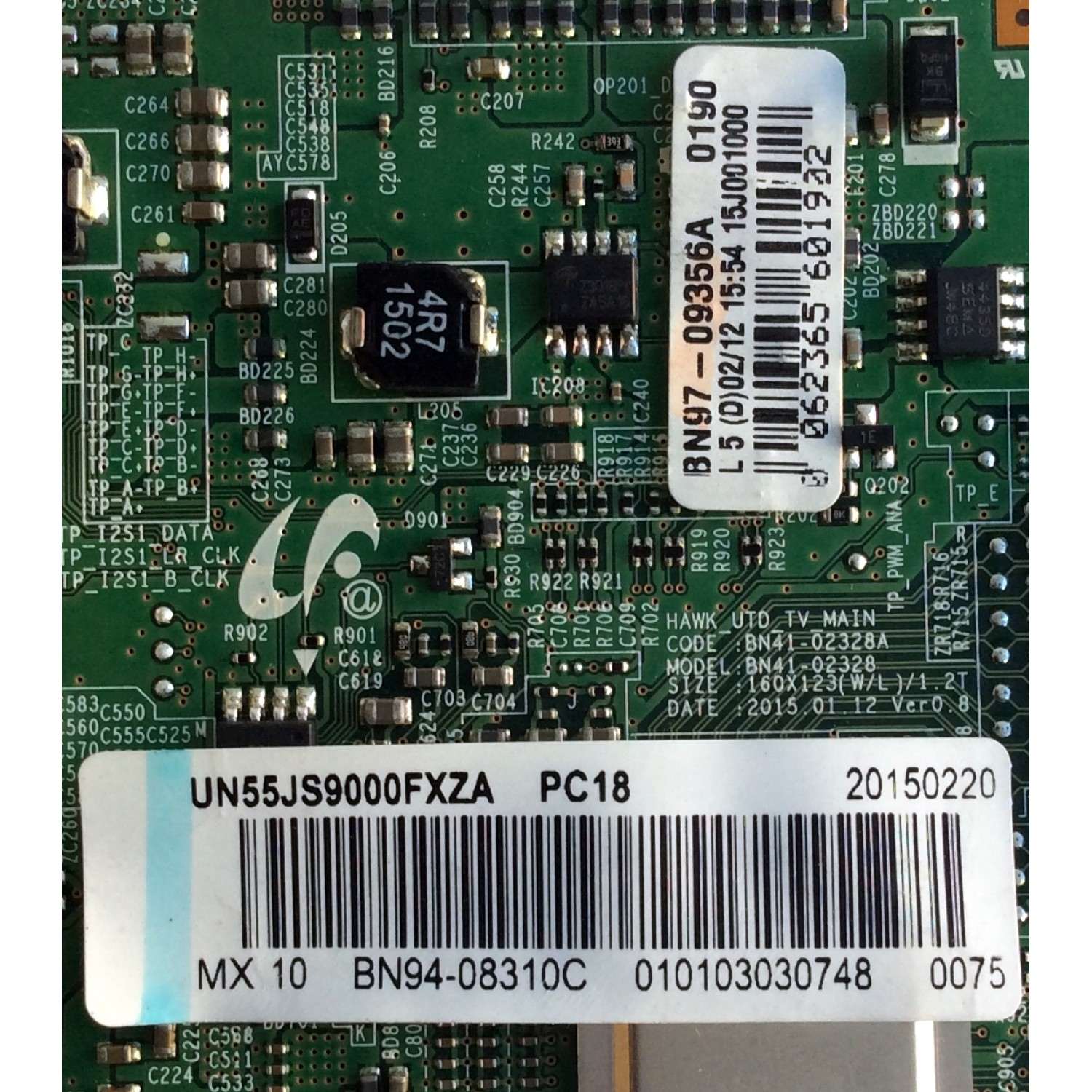 MAIN PARA TV SAMSUNG NUMERO DE PARTE BN94-08310C / BN41-02328A / BN97-09356A / SUSTITUTAS BN94-08310A / BN94-08310E / BN94-08570A / BN94-09147A / BN94-09147C / BN94-09147E / PANEL CY-XJ055FLLV2H / MODELOS UN55JS9000 / UN55JS9000FXZA TS01  - Imagen 2