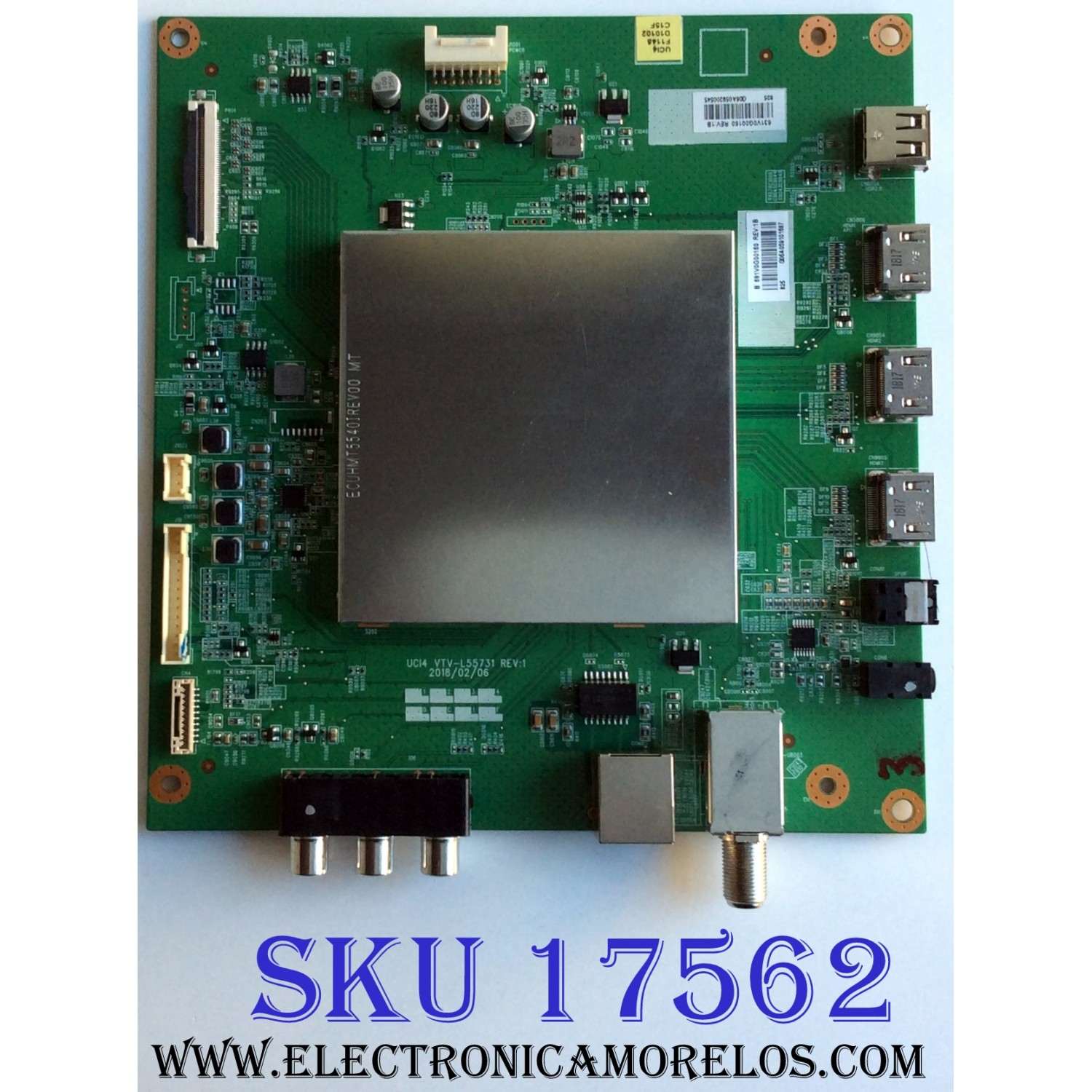 MAIN / BEST BUY / TOSHIBA 631V0G00160 / UCI4 VTV-L55731 REV:1 / VTV-L55731 REV:1 / 691V0G00160 / REV:1B / PANEL K430WDRA / MODELO 43LF621U19