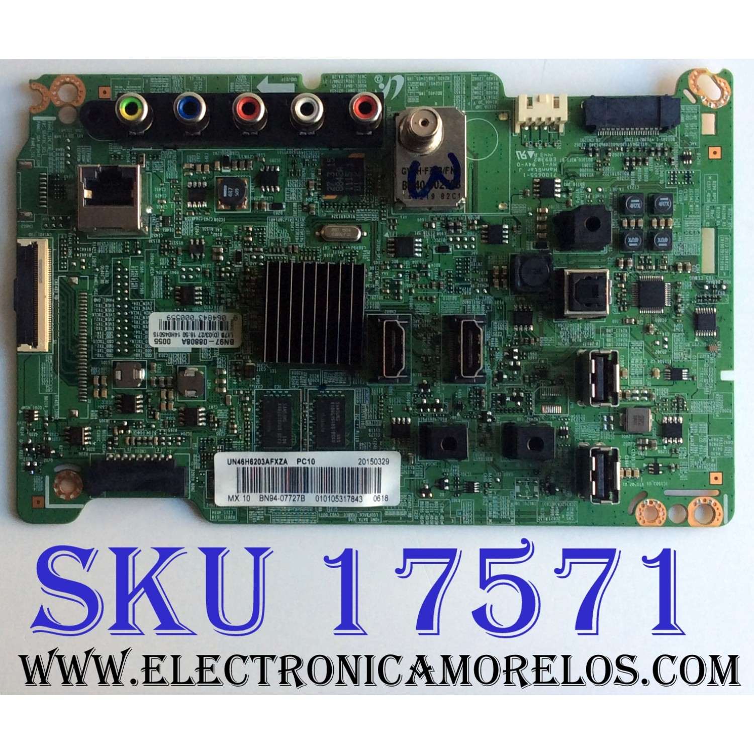 MAIN / SAMSUNG BN94-07727B / BN41-02245A / BN97-08808A / BN97-08808A / PANEL CY-DF460CSLV1H / MODELOS UN46H6203AFXZA / UN46H6201AFXZA / UN46H6203AFXZA TD01