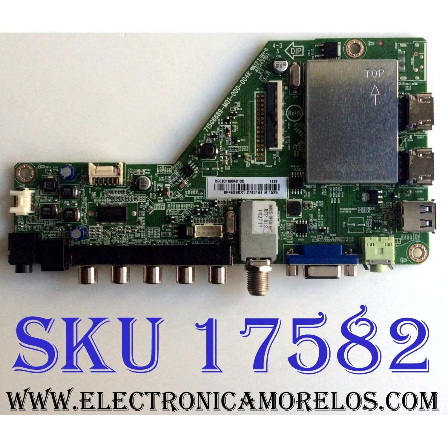 MAIN / INSIGNIA 756TXECB01K004 / XECB01K004 / 715G6689-M01-000-004K / XECB01K004010X / PANEL TPT400LA-J6PE1 REV:SC1N / MODELO NS-40D510NA15