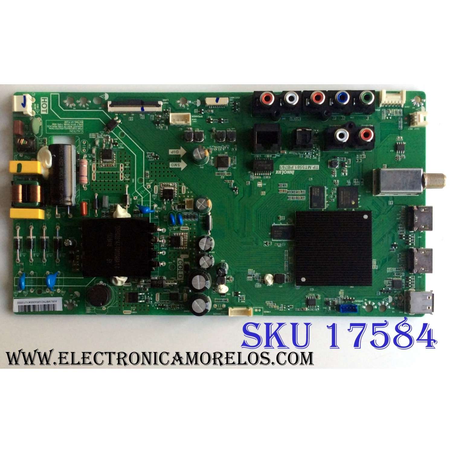 MAIN FUENTE ((COMBO)) PARA TV VIZIO / NUMERO DE PARTE TP.MT5581.PB761 / A06A448C6C97 / 191E24526B / DISPLAY V400HJ9-D03 Rev.C1 / MODELO D40F-G9 LINIXTAV