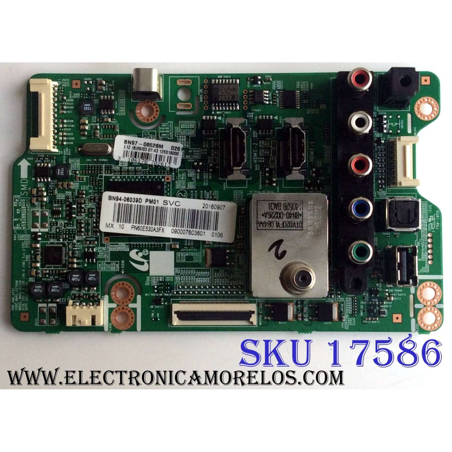 MAIN / SAMSUNG BN94-06039D / BN41-01799B / BN41-01799A / BN97-06528M / SUSTITUTAS BN94-04343L / BN96-20966A / BN96-24578A / PANEL S60FH-YD02 / S60FH-YB02 / MODELOS PN60E530A3FXZA / PN60E530A3FXZA TS02 / PN60E535A3FXZA TS02