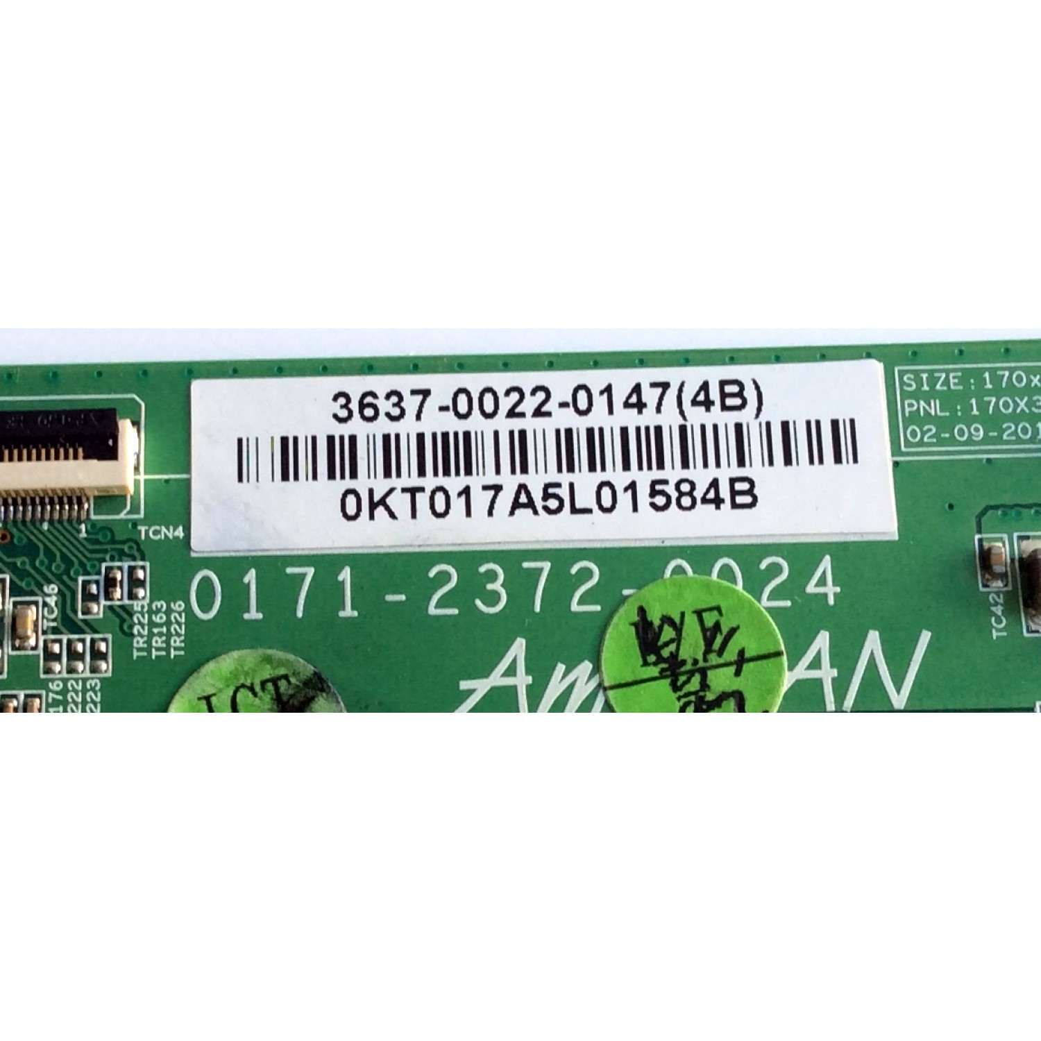 T-CON / VIZIO 3637-0022-0147 / 0171-2372-0024 / PANEL LC370EUH (SC)(R1) / MODELO XVT373SV - Imagen 2