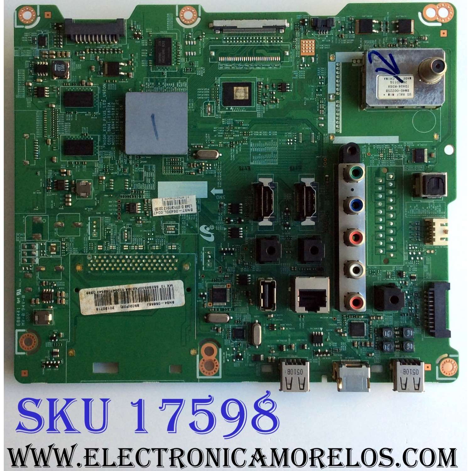 MAIN PARA TV  SAMSUNG NUMERO DE PARTE  BN94-05656J / BN41-01812A / BN97-06430L / PANEL LTJ550HW08-V / MODELO UN55ES6500FXZA TS01