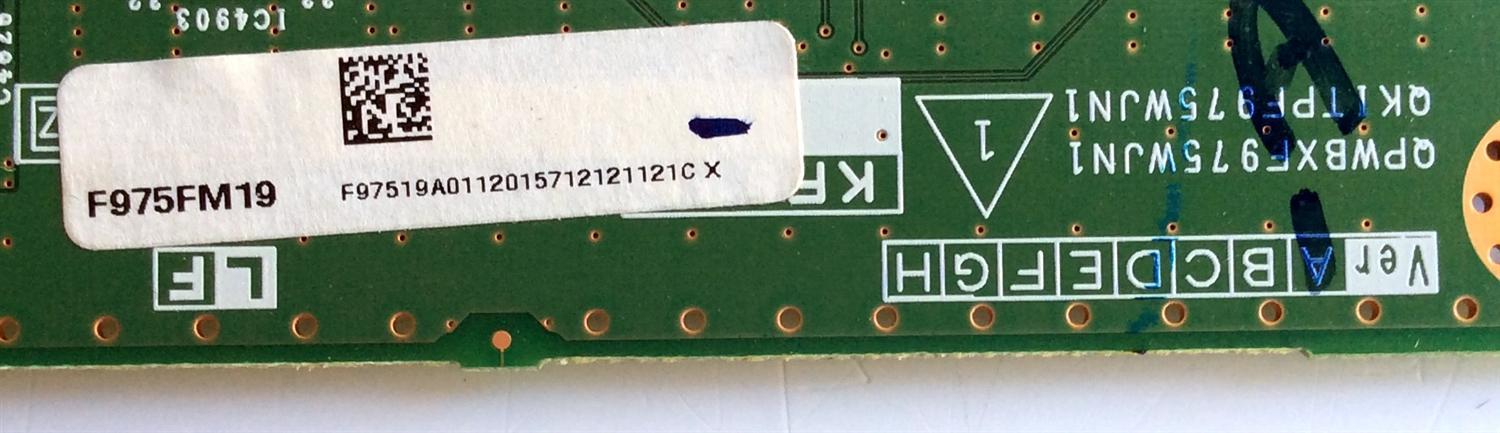 T-CON / SHARP DUNTKF975FM19 / QPWBXF975WJN1 / QKITPF975WJN1 / KF975 / PANEL LK600D3GV0AZ / MODELO LC-60LE640U - Imagen 2
