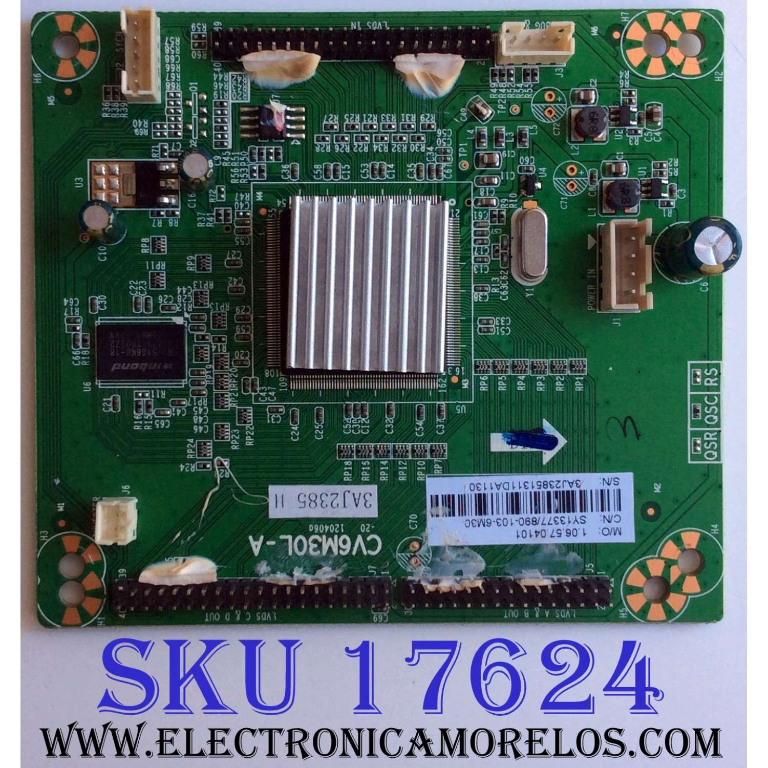 TARJETA INTERFACE / SHARP 3AJ2385 H / CV6M30L-A / 20130718 / 3AJ2385 / 890-103-6M30 / 1.06.57.04101 / SY13377 / PANEL T600D3-HA10-D03 (VER.A2) / LX600D310B1 / MODELOS LC-60LE452U / LC-60LE450U