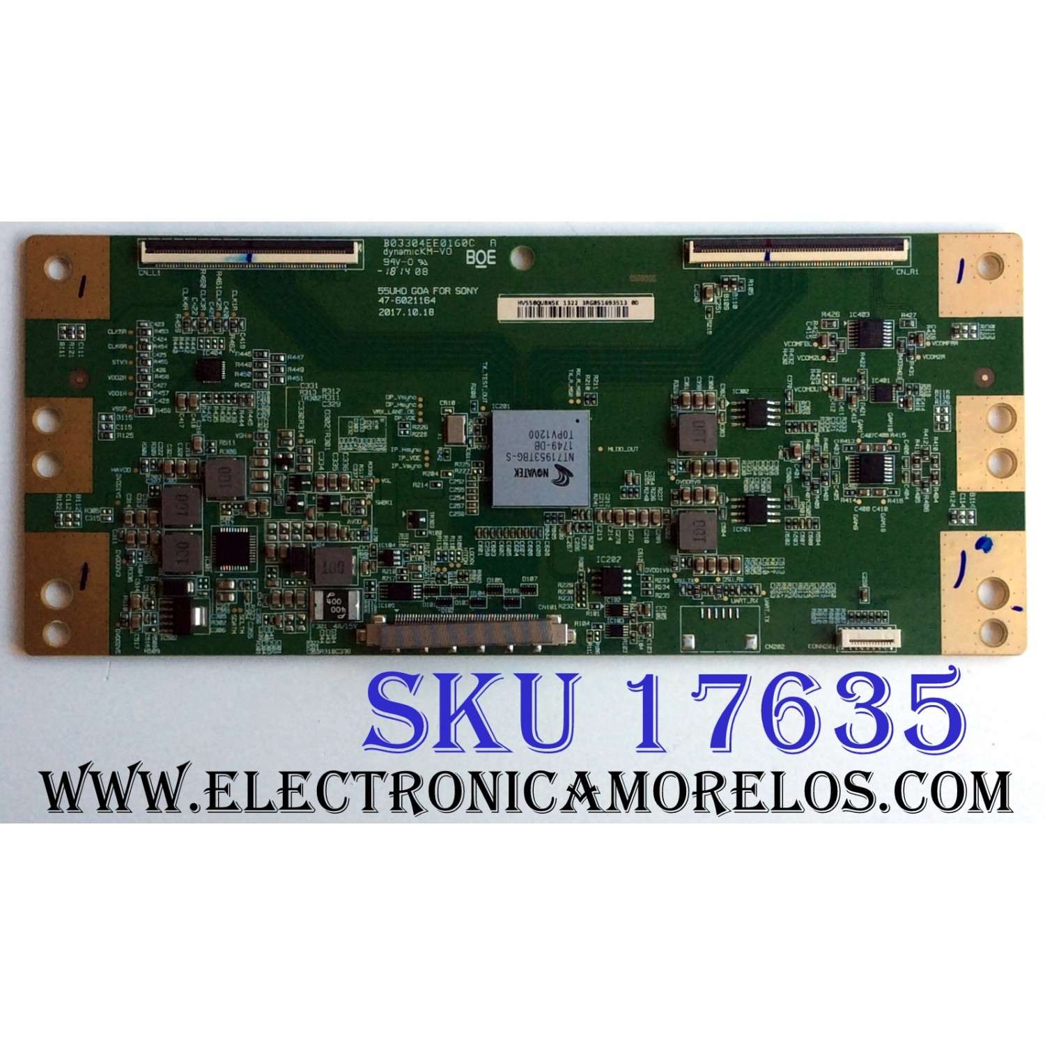 T-CON / SONY HV550QUBN5K / 47-6021164 / B03304EE0160C A / 1322 / 3RG851693513 / PANEL YM8F550CO01 / MODELO KD-55X750F / KD-55X751F
