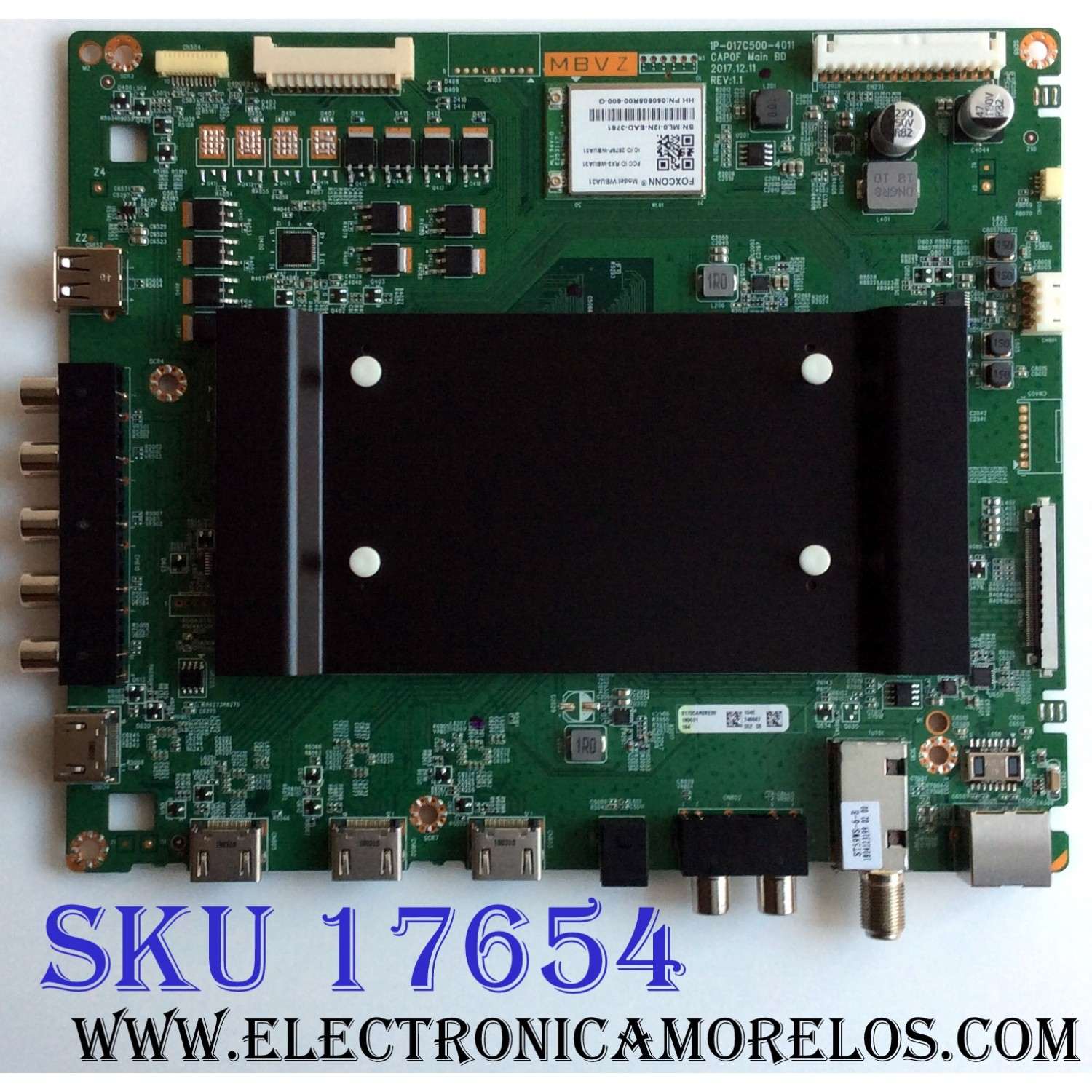 MAIN ORIGINAL PARA TV VIZIO / NUMERO DE PARTE Y8387104S / 0170CAR0KE00 104 / 1P-017C500-4011 / 1P-017CC00-4011 / 0170CAR0KE00 / PANEL SD700DUA-2 / MODELOS D70-F3 / E70-F3 / E70-F3 LFTRXD / E70-F3 LFTRXDKU / E70-F3 LFTRXDMU