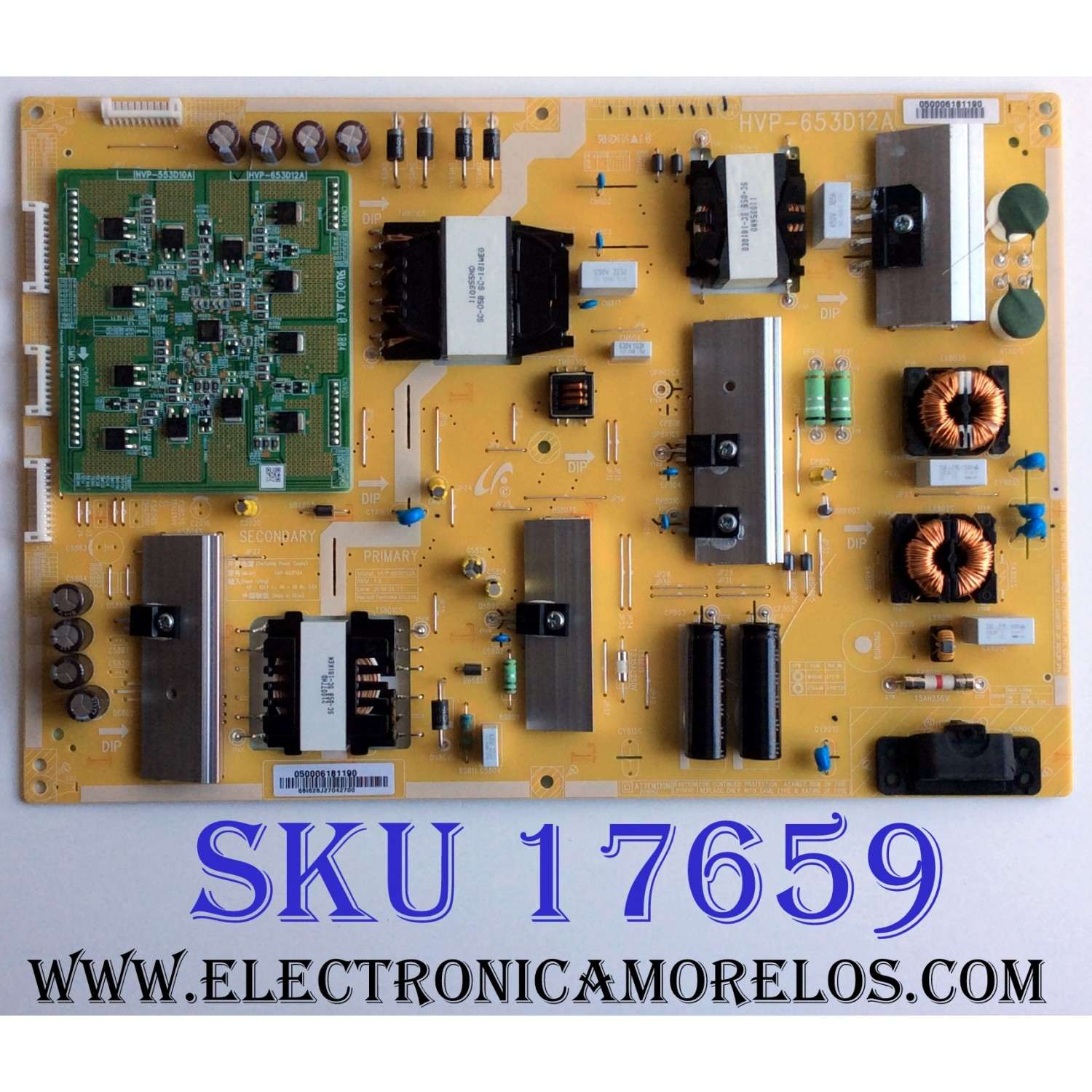 FUENTE DE PODER / VIZIO 0500-0618-1190 / HVP-653D12A / 050006181190 / PANEL T650QVN06.3 / MODELOS E65-F0 LAUAWVKU / E65-F0