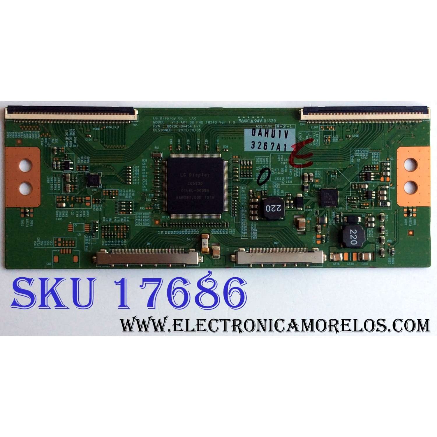 T-CON / LG 6871L-3267A / 6870C-0445A / 3267A / PANEL LC600EUD (LF)(F1) / MODELOS 60LA8600-UC.BUSYLJR / 60LA8600-UC.AUSYLJR
