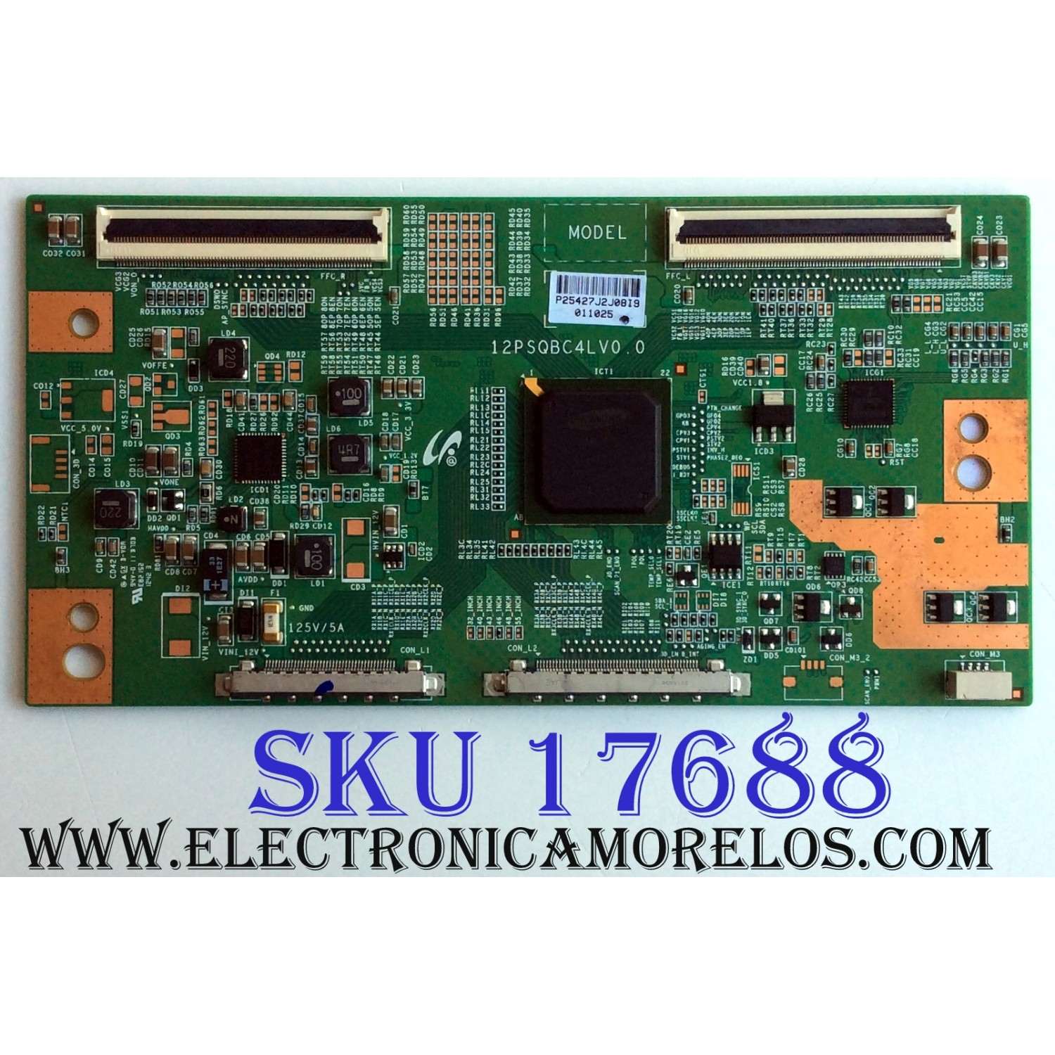 T-CON / TOSHIBA LJ94-25427J / 12PSQBC4LV0.0 / 25427J / PANEL LTA460HW04-T05 / MODELO 46L5200U1
