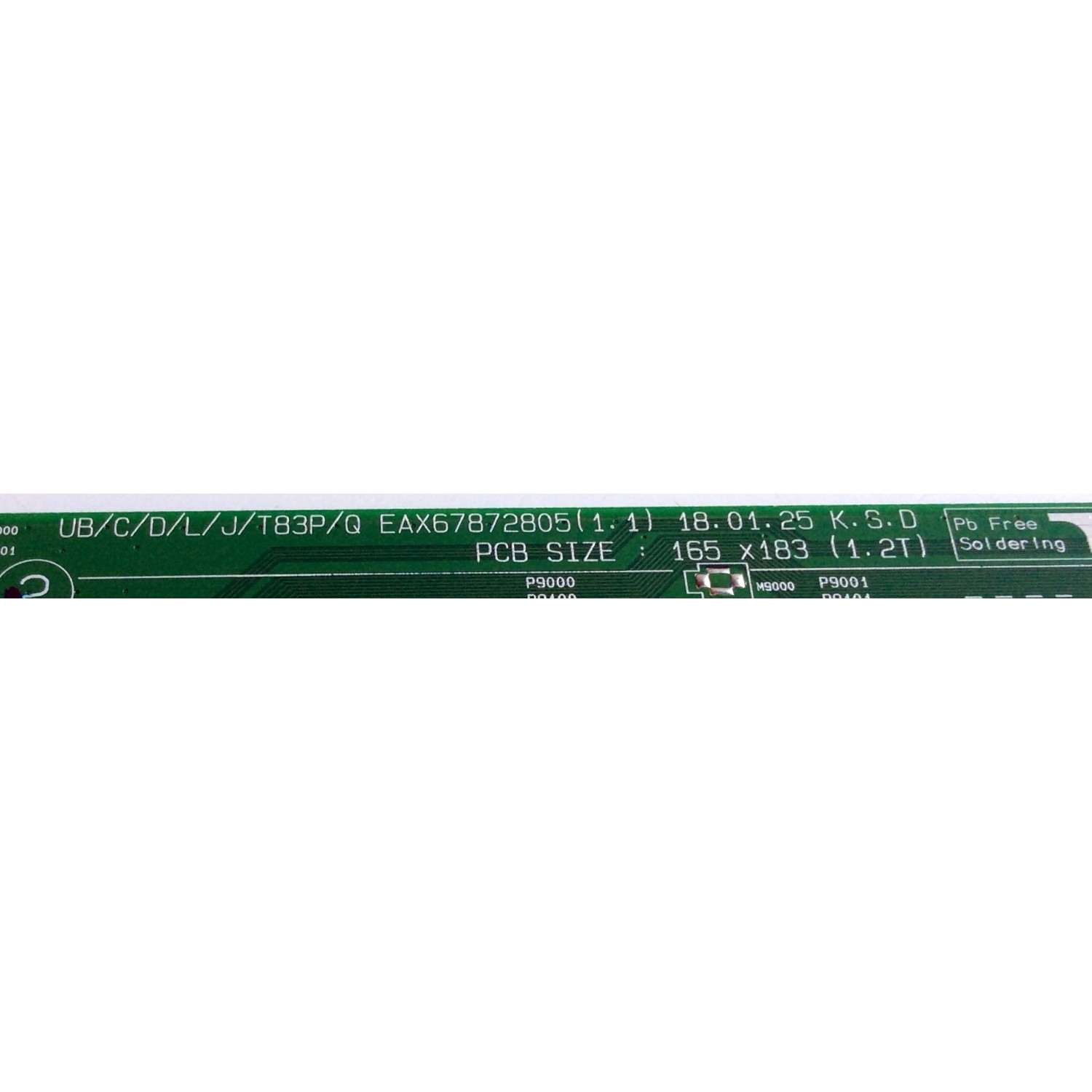 MAIN PARA TV LG ORIGINAL 4K UHD HDR / NUMERO DE PARTE EBT65307702 / EAX67872805 / 65307702 / EAX67872805(1.1) / PANEL NC650DQE-ABGX7 / DISPLAY HV650QUB-N9D / MODELO / 65UK6300PUE / 65UK6300PUE.BUSGLOR - Imagen 3