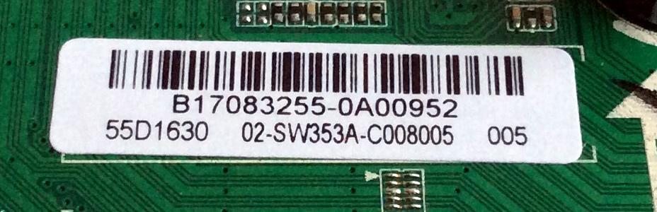MAIN / FUENTE (COMBO) / BEST BUY / TOSHIBA / 02-SW353A-C008005 / B17083255 / TP.MS3553.PC785 / 3MS553LCANA.02 / 55D1630 / PANEL LVF550CSDX E11 V7 / MODELO 55L510U18 - Imagen 3