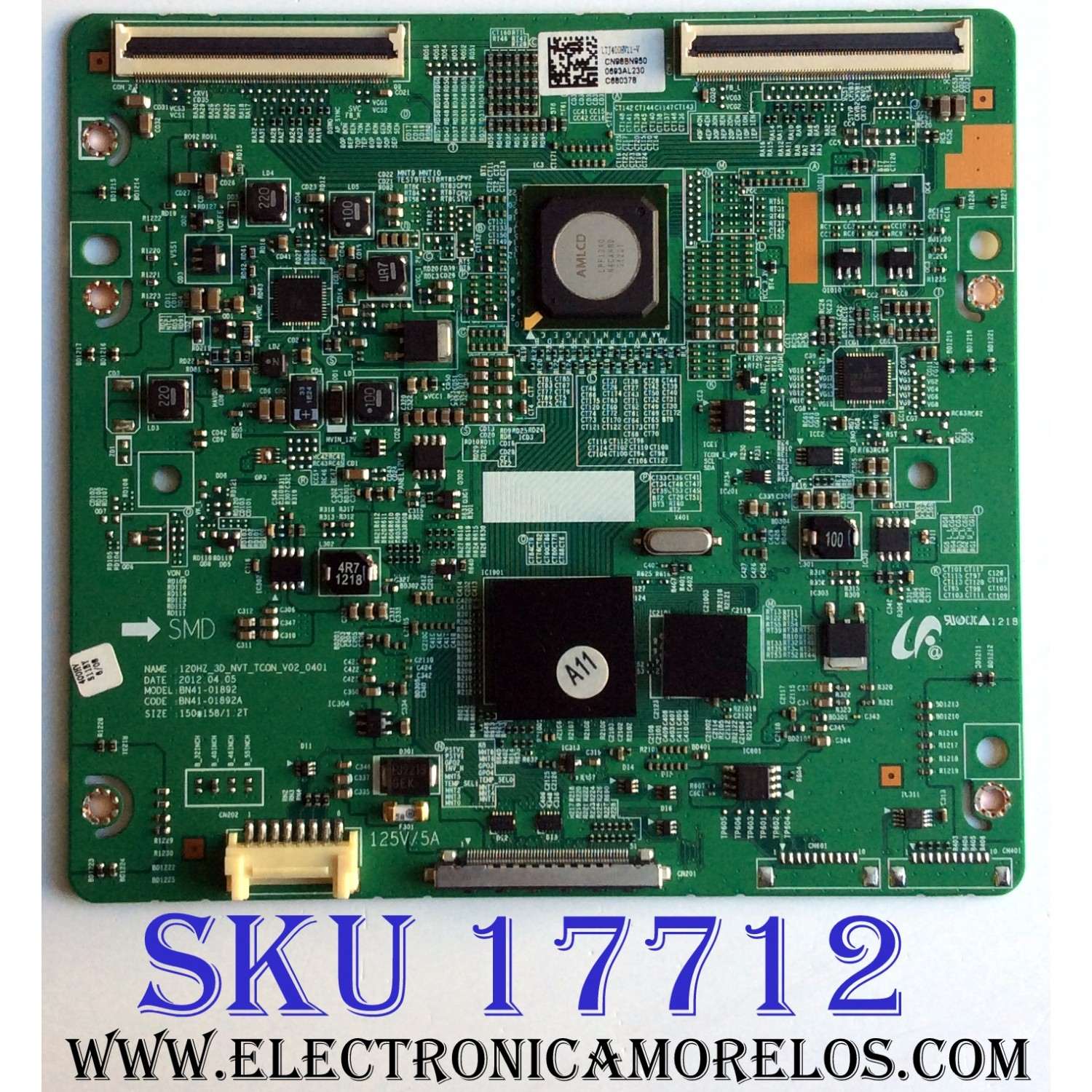 T-CON / SAMSUNG BN95-00693A / BN9500693A / BN41-01892A / BN97-06781A / PANEL LTJ400HV11-V / MODELOS UA40EH6030RXXA TS01 / UN40FH6030FXZA / UA40EH6030RXXA