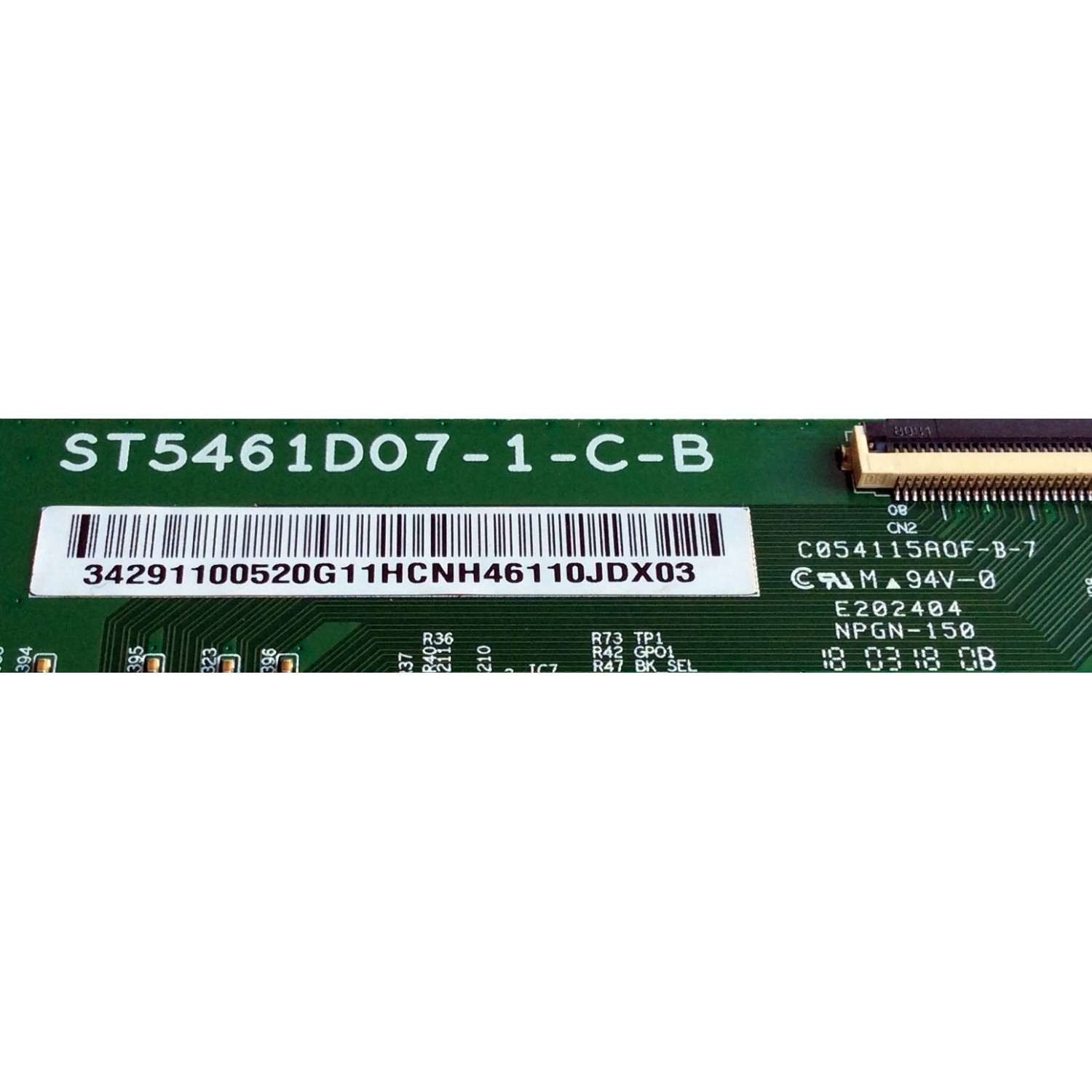 T-CON PARA TV SHARP / NUMERO DE PARTE 3429110052 / 34.29110.052 / ST5461D07-1-C-B / 34291100520G11H / PANEL HD550K3U82-K1\S5\GM\XP\BBY\ROH / MODELOS LC-55LBU591U / 55L621U / 55R6E / 55R6070E3 - Imagen 2
