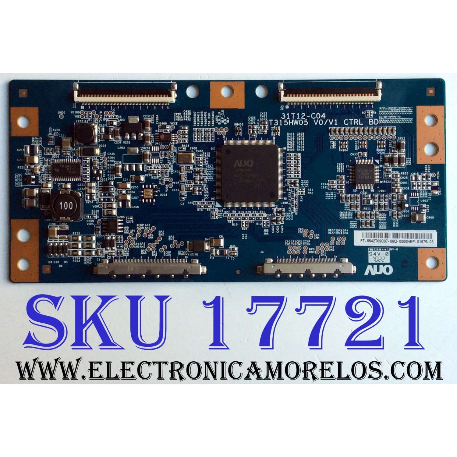 T-CON / SHARP 55.42T09.C07 / 5542T09C07 / T315HW05 V0/V1 / 31T12-C04 / 0940-0000-4120 / PARTE SUSTITUTA 55.46T04.C09 / 5546T04C09 / PANEL T420HW07 V.1 / MODELOS LC-42LE620UT / M420NV / M421NV LAQAGUGM / LE42S704 / 42LE5400-UC.AUSDLNR