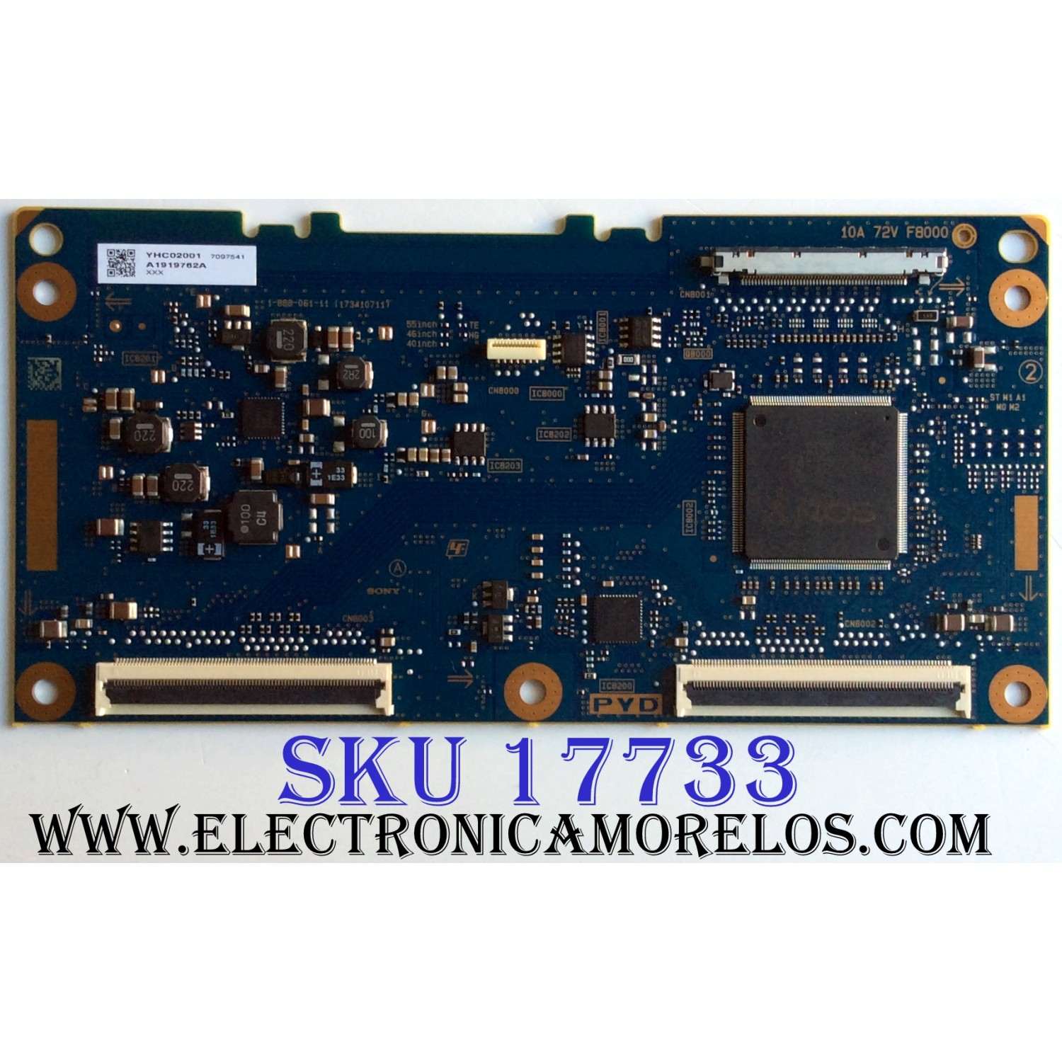 T-CON / SONY A-1919-762-A / A1919762A / 1-888-051-11 / 173410711 / PANEL YLV5522-02N / MODELO KDL-55W900A
