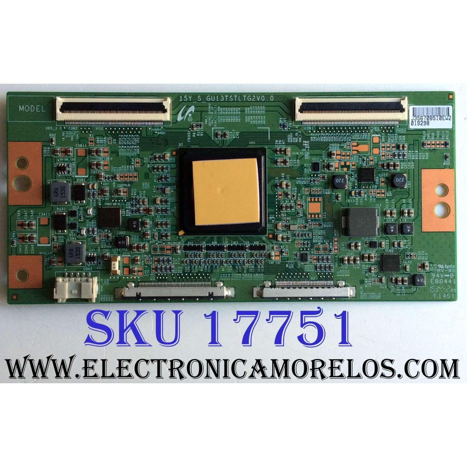 T-CON / SONY LJ94-35670B / 15Y_S_GU13TSTLTG2V0.0 / 35670B / E88441 / PANEL S650QF59 V3 / MODELO XBR-65X850C
