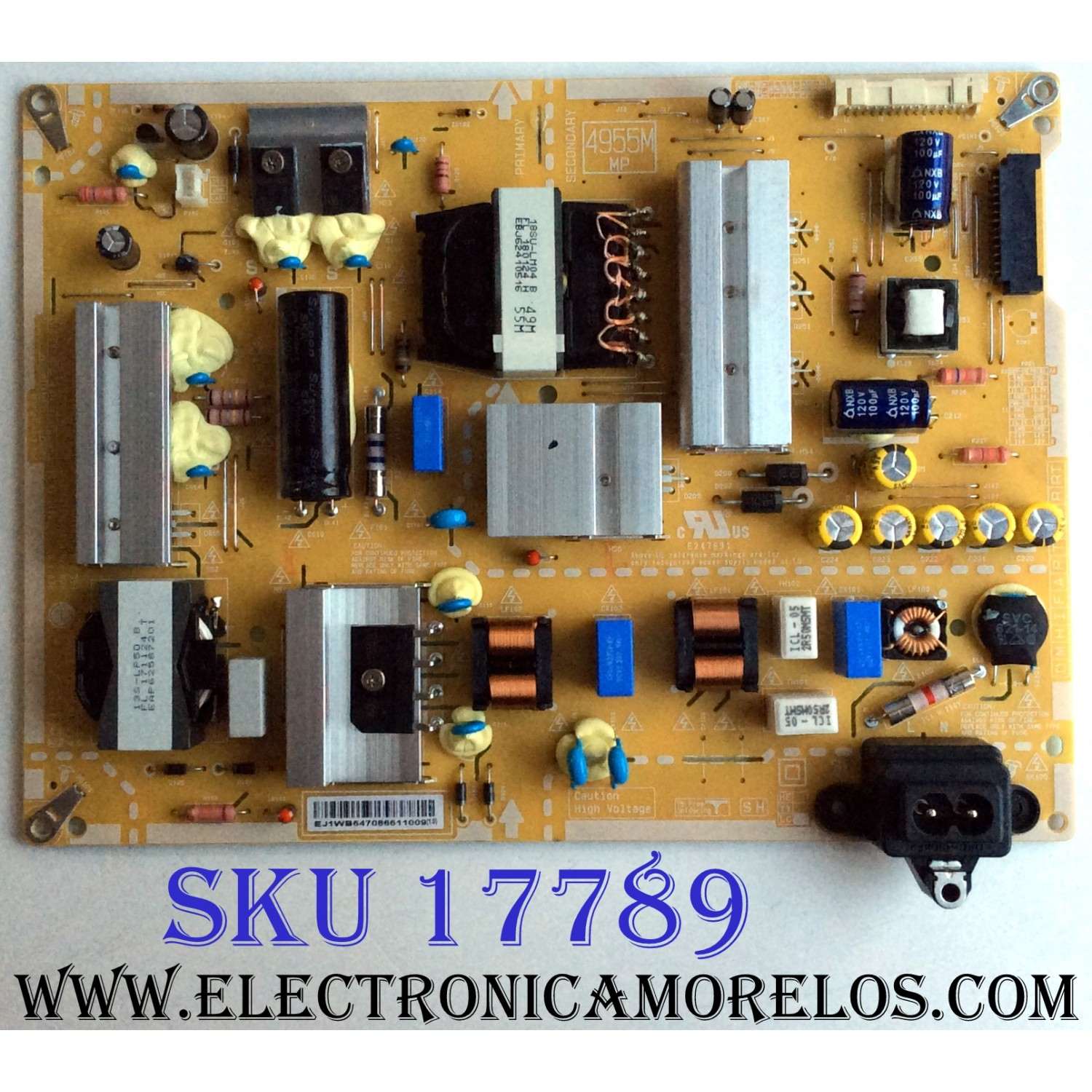 FUENTE DE PODER PARA TV LG / NUMERO DE PARTE EAY64708661 / EAX67703101 / 64708661 / LGP4955M-18SP / EAX67703101(1.5) / PANEL HC550DQB-SLUA1-214X / MODELOS 55SK9000PUA / 55SK9000PUA.AUSWLJR / 55SM9000PUA / 55SM9000PUA.BUSYLJR