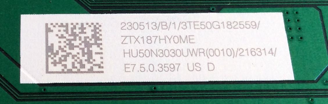 MAIN / HISENSE 230513 / RSAG7.820.7350/ROH / HU50N3030UWR(0010) / 216314 / 3TE50G182559 / PANEL HD500K3U53\S1\BBY\GM\ROH / 213553 / MODELOS 50R7050E / 50R6D - Imagen 3