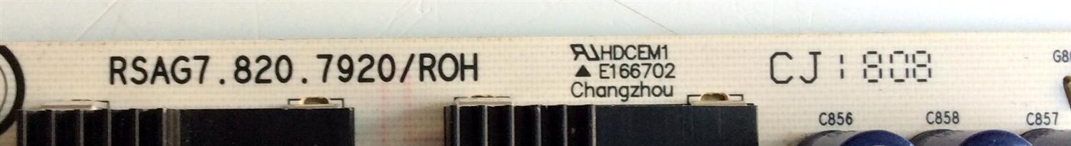 FUENTE DE PODER / HISENSE 224317 / RSAG7.820.7920/ROH / HLL-5066WH / E166702 / PANEL`S HE650S5U52\S1\FJ\GM\ROH / HE650S5U52\S1\GM\ROH / MODELO 65H9E PLUS - Imagen 2