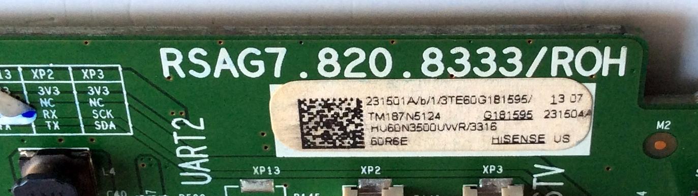 MAIN / HISENSE 231501A / 231504A / RSAG7.820.8333/ROH / HU60N3500UWR / 3TE60G18 / 231501A / 231504A / PANEL HD600N3U22-L2\S0\GM\ROH / MODELO 60R6E - Imagen 2