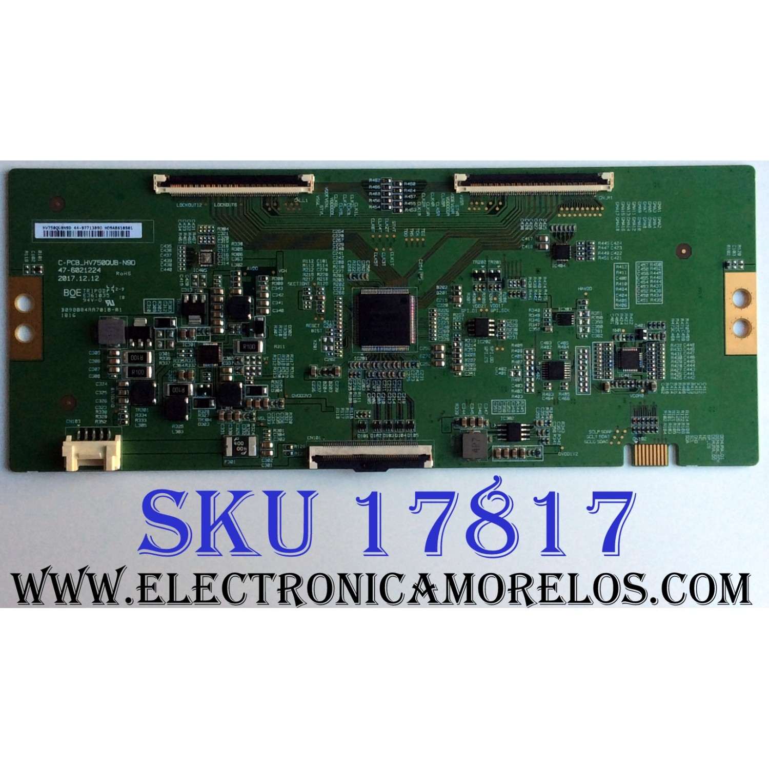 T-CON PARA TV HISENSE / NUMERO DE PARTE 44-9771389O / HV750QUBN9D / 44-97713890 / 47-6021224 / C-PCB-HV750QUB-N9D / PANEL´S HD750M7U71-L1 / HD750S3U71-L3B2 / HD750M7U71-L1\S0\GM\ROH / HD750S3U71-L3B2\S0\GM\ROH / MODELOS 75EU8070 / 75R6E1 / 75PFL5604/F7