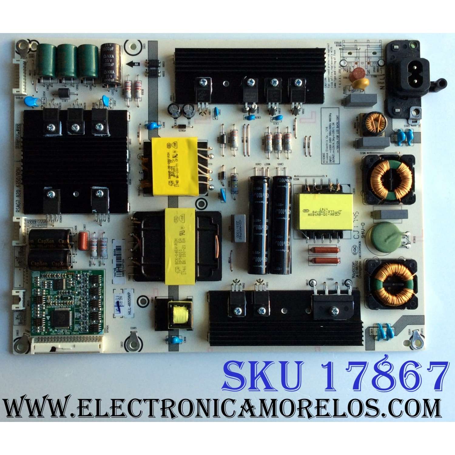 FUENTE DE PODER / HISENSE 194795 / RSAG7.820.6350/ROH / HLL-4655WP / CQC13134095636 / E166702 / PANEL / MODELO 55H9D Plus