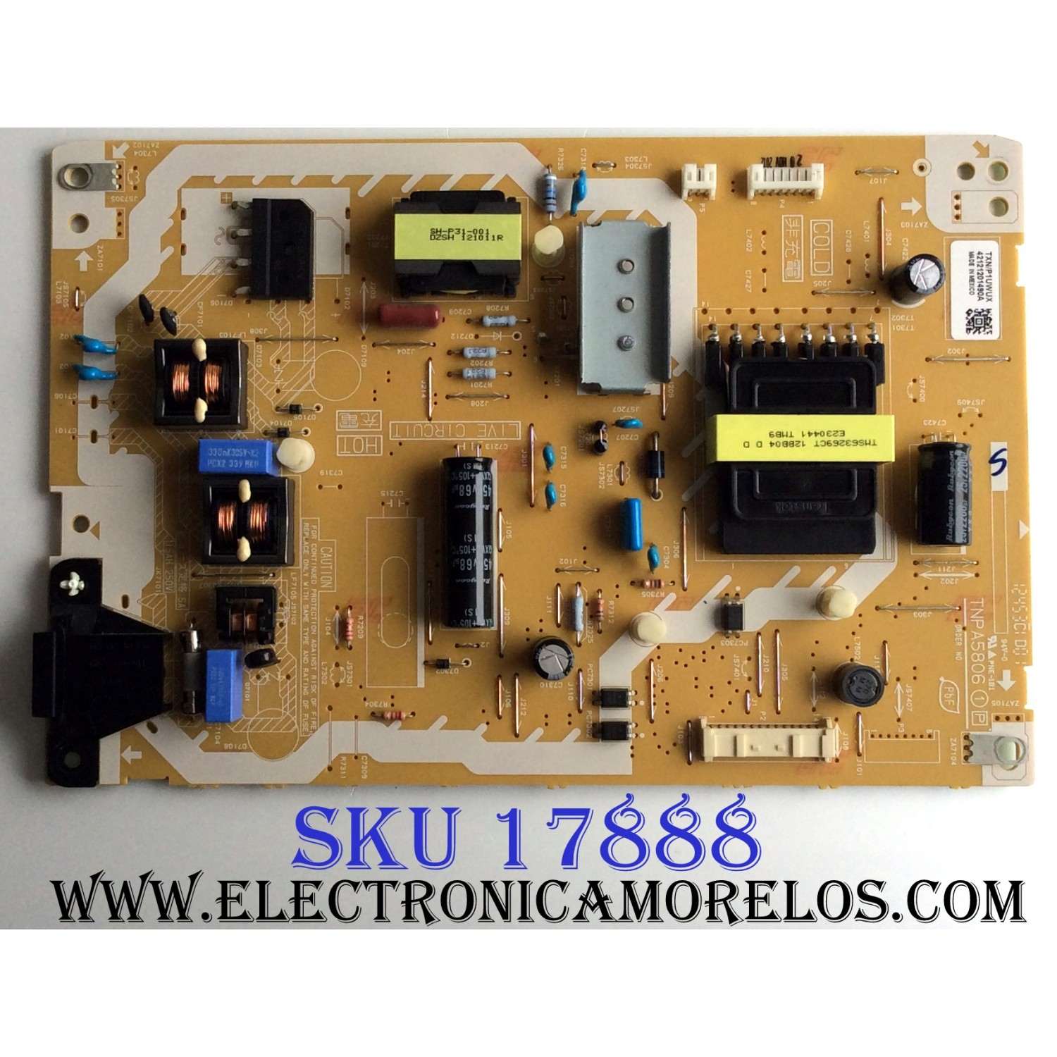 FUENTE DE PODER / PANASONIC TXN/P1UWUX / TNPA5806 / TXN / P1UWUX / MODELO TC-L42E60