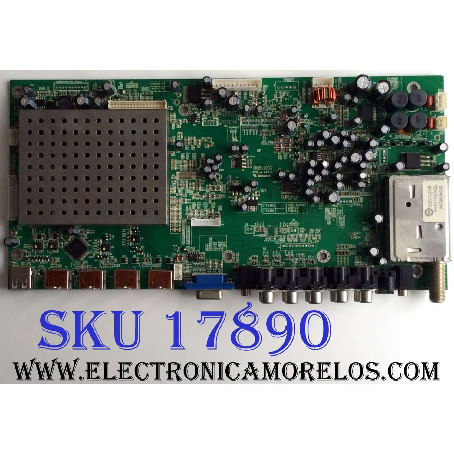 MAIN / SCEPTRE ETV5382 / EBD7.780.665 / HL090113 / VER:0.3 / E232205 / PANEL T460HW02 V.1 / MODELO X46BV-1080P
