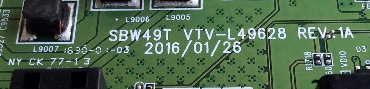 MAIN / BEST BUY / TOSHIBA 631V0200020 / VTV-L49628 REV:1A / SBW49T / 691V0200020 / REV:1A / PANEL C500LD-GF61 REV.01 / MODELO 50L420U - Imagen 2