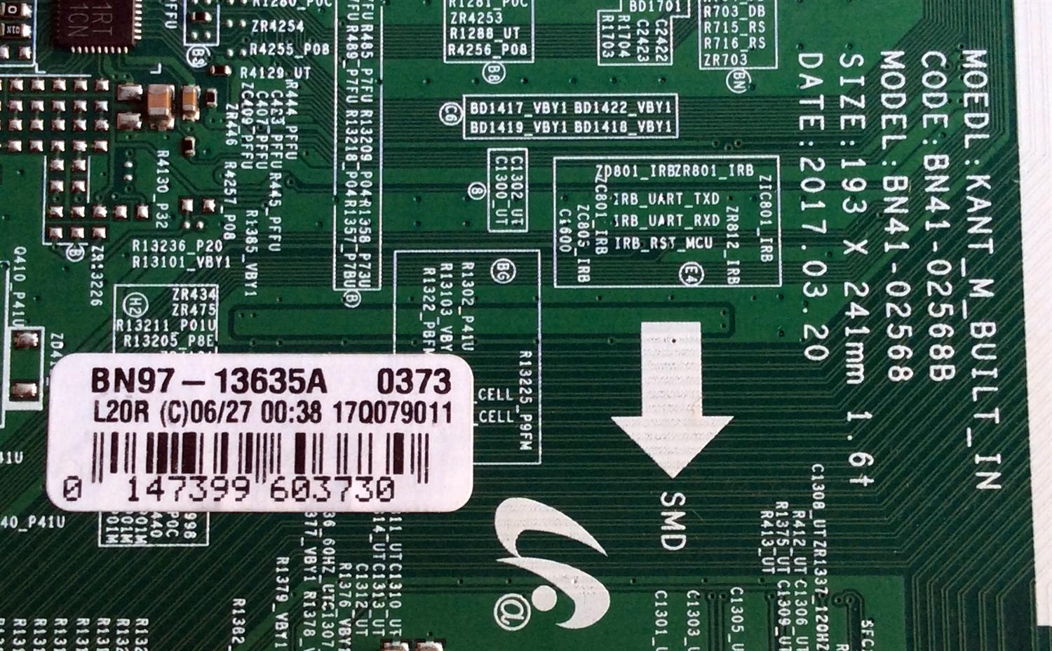 MAIN / SAMSUNG BN94-12662V / BN41-02568B / BN97-13635A / PANEL CY-GM049HGLV8H / MODELOS UN49MU6290FXZA FB02 / UN49MU6290F - Imagen 2
