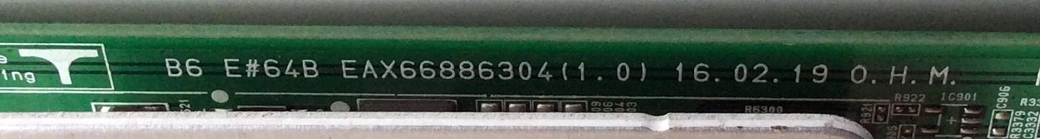 MAIN / LG EBT64292511 / EAX66886304 (1.0) / 63627810 / 64292511 / PANEL LC550AQD (EK)(A4) / LC550AQD (GJ) (A6) / MODELOS OLED55B6P-U.AUSZLH / OLED55B6P - Imagen 3