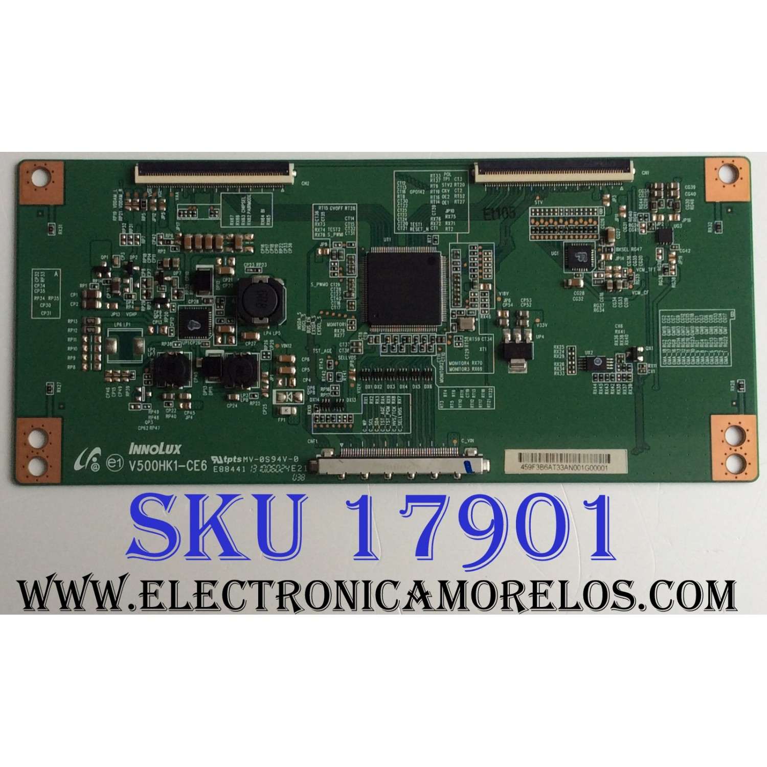 T-CON / PANASONIC 459F3B6 / V500HK1-CE6 / 459F3B6AT33 / E88441 / PANEL`S V390HK1-LE6 REV.F6 / V390HK1-LE6 / MODELO TC-39AS530U