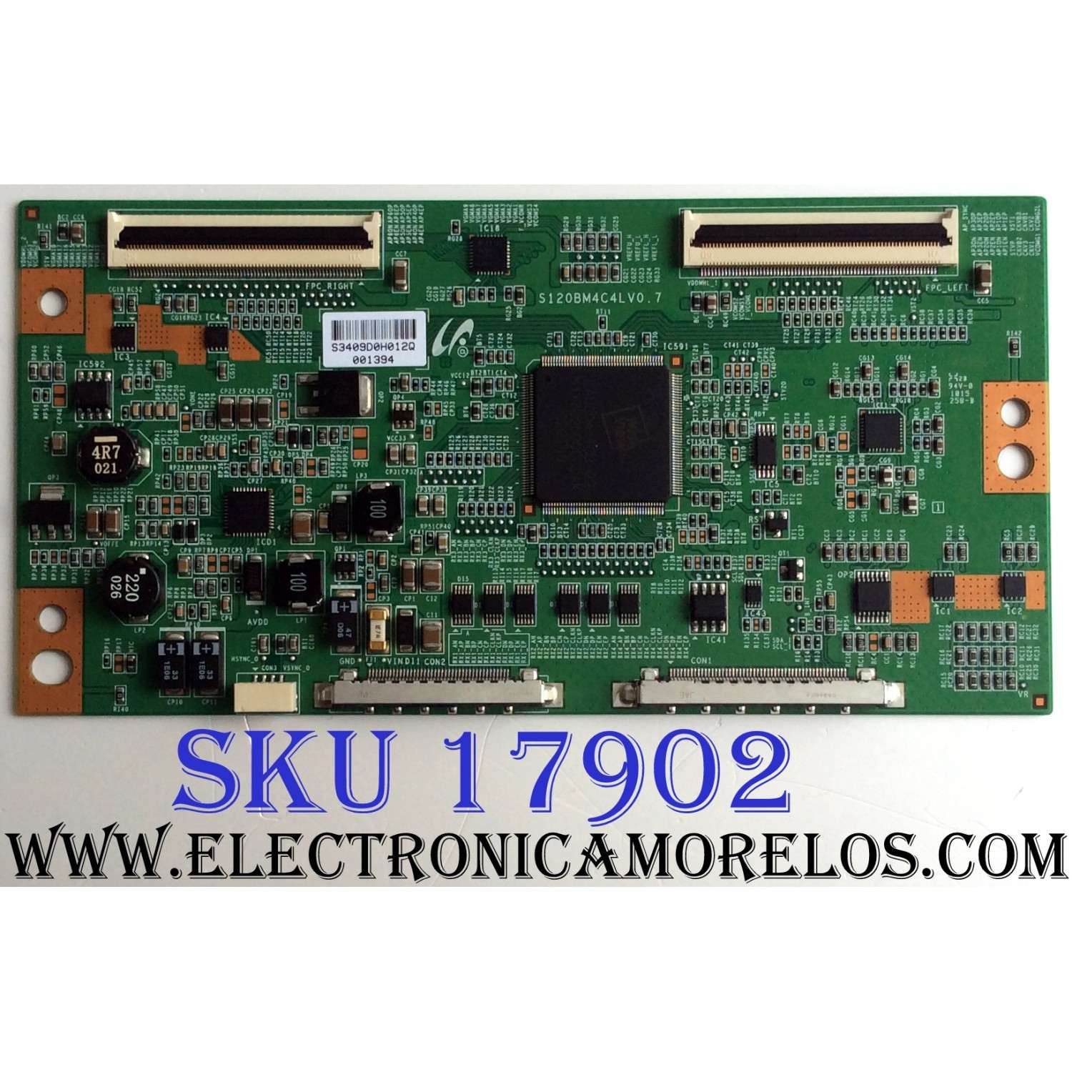 T-CON / MITSUBISHI LJ94-03409D / S120BM4C4LV0.7 / SUSTITUTAS LJ94-03528D / LJ94-03629A / LJ94-03282U / LJ94-03528E / LJ94-03282T / LJ94-03327H / LJ94-03327J / LJ94-03327K / LJ94-03489F / LJ94-03297G / PANEL LTA550HJ04 / MODELO LT-55164