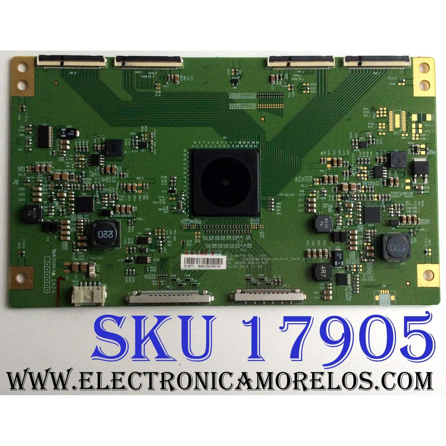 T-CON / SONY 6871L-3606C / 6870C-0501A / LC550EQK-FGK4_CONTROL_VER0.2 / MODELO XBR-55X850B