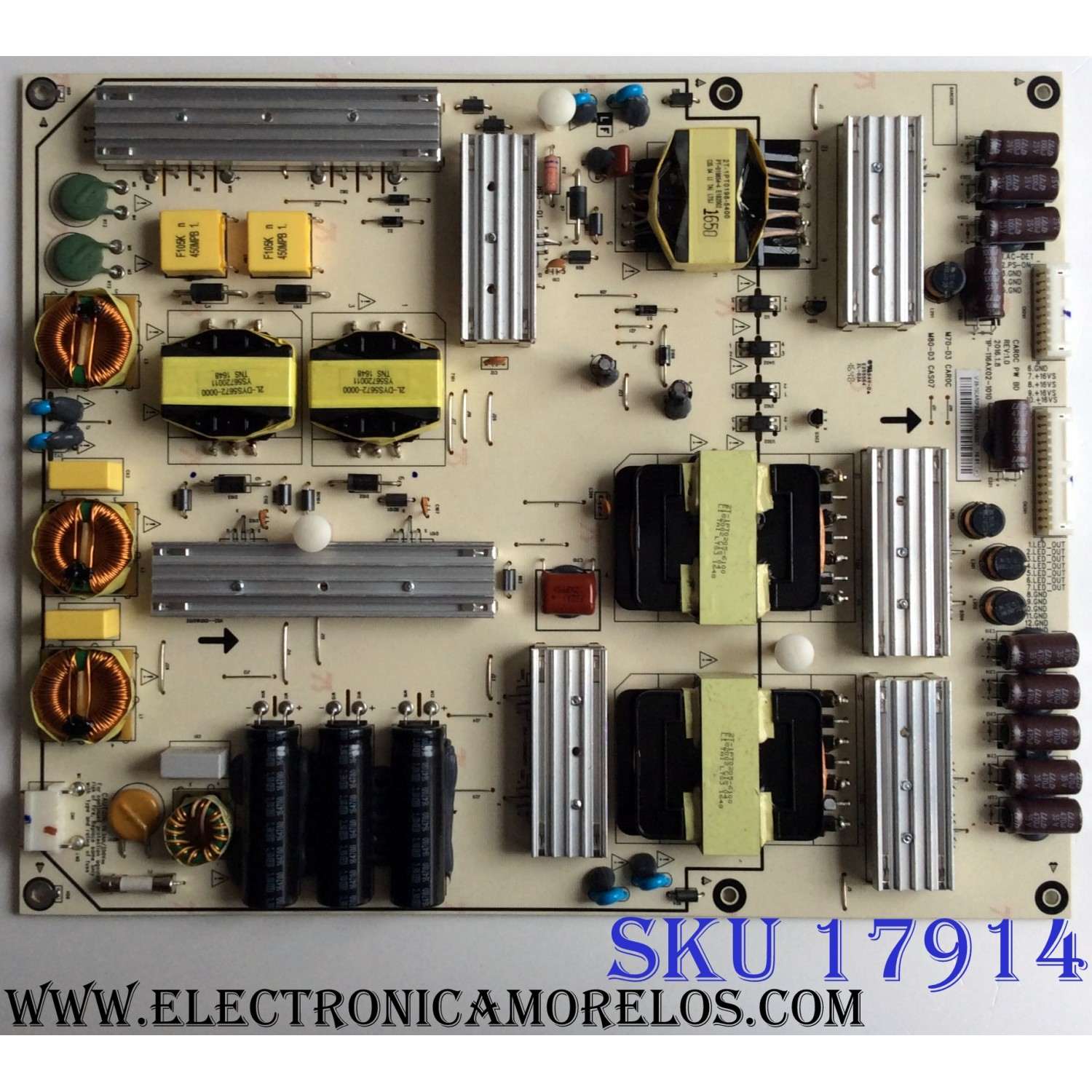 FUENTE DE PODER / VIZIO 09-70CAR0F0-00 / 1P-116AX02-1010 / REV:1.0 / MODELO M70-E3 / M70-E3 LFTRHZAT / M70-E3 LFTRHZLT