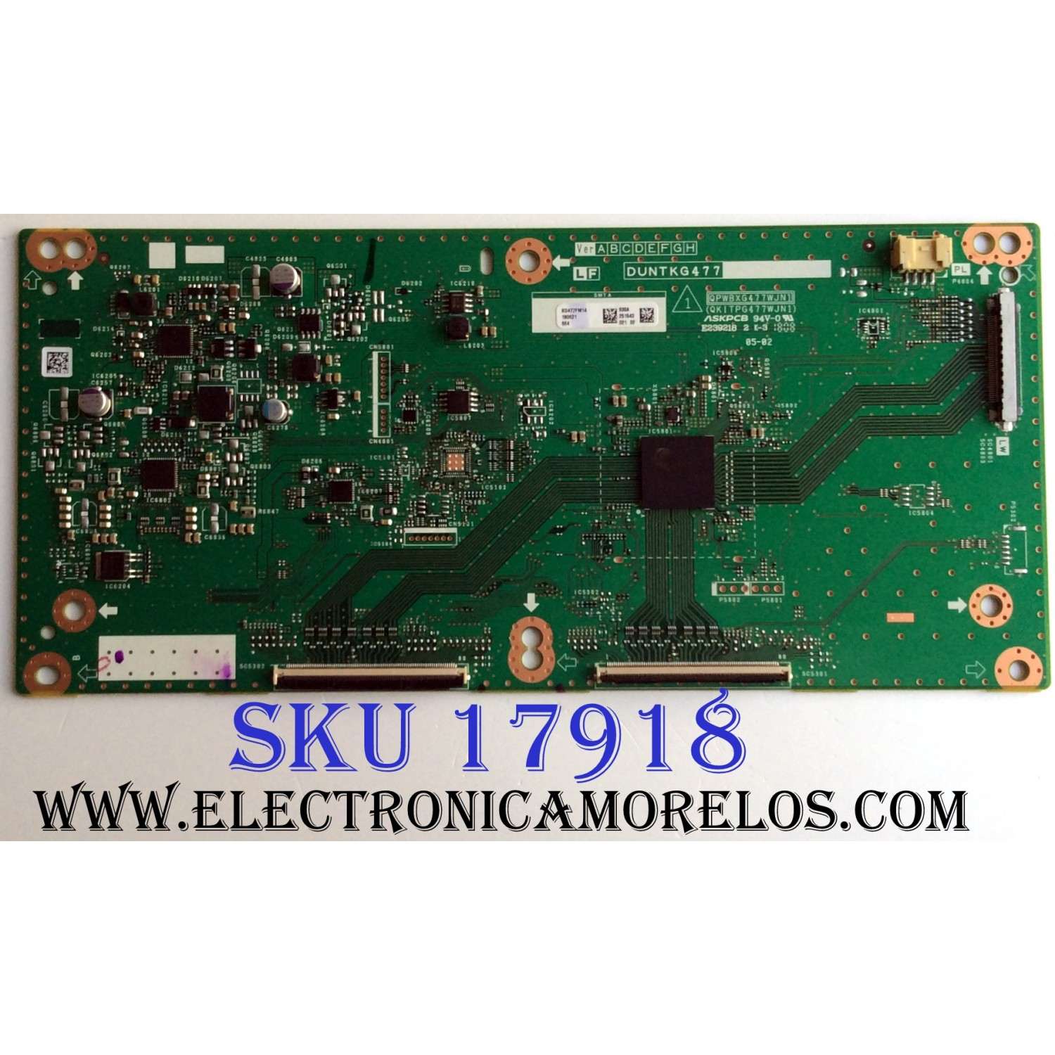T-CON / SHARP DUNTKG477FM14 / DUNTKG477 / KG477FM14 930A / QPWBXG477WJN1 / QKITPG477WJN1 / E239218 / PANEL JE695D3HC50L / MODELOS PN-LE701 / LC-70LE660U / LC-70LE661U