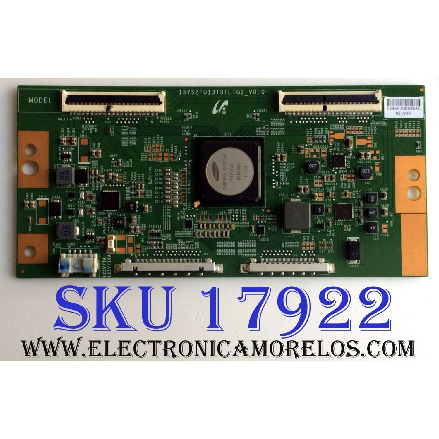 T-CON / SONY LJ94-34697D / 15YS2FU13TSTLTG2_V0.0 / 34697D / PANEL SYV5541 / DISPLAY LSY550FF01-402 / MODELO XBR-55X850C
