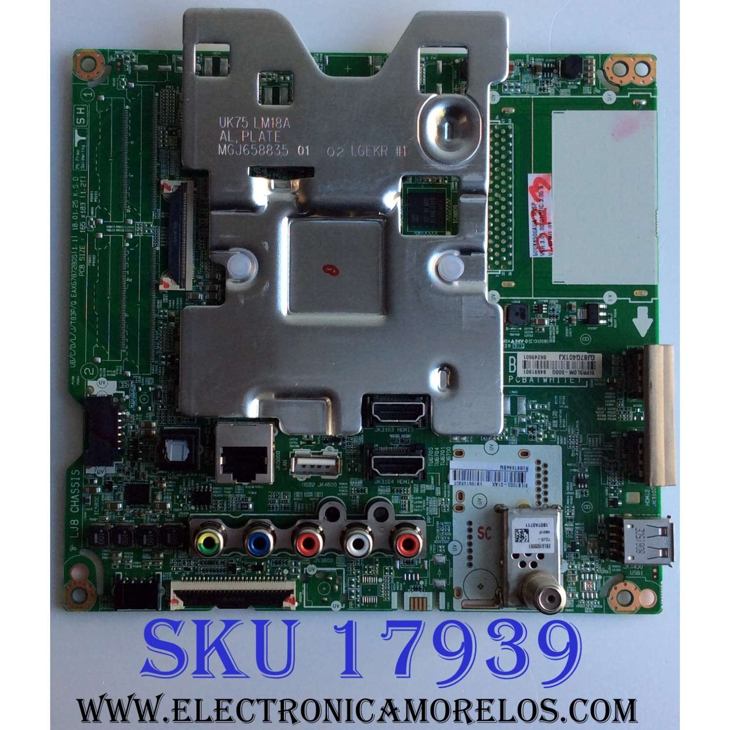 MAIN / LG EBT65198906 / EAX67872805 (1.1) / EAX67872805 / 64691901 / PANEL HC500DQN-VCUR2-914X / MODELOS 50UK6500AUA.AUSJLJR / 50UK6500AUA