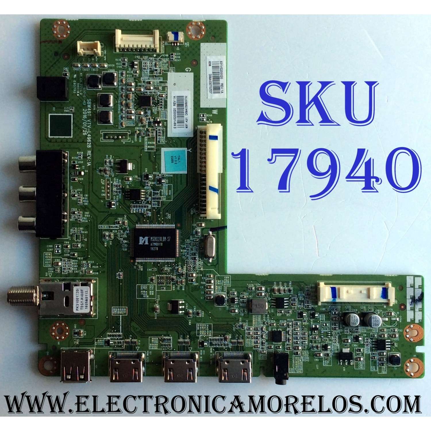 MAIN / BEST BUY / TOSHIBA 631V0200020 / VTV-L49628 REV:1A / SBW49T / 691V0200020 / REV:1A / PANEL C500LD-GF61 REV.01 / MODELO 50L420U