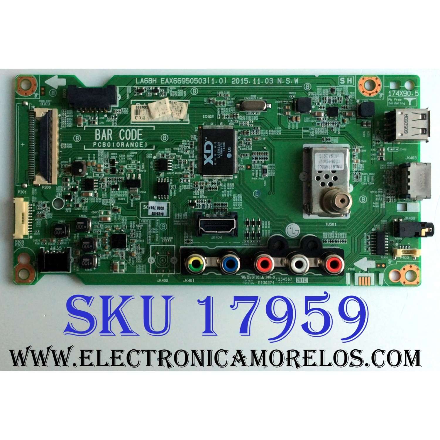 MAIN / LG EBU63575150 / EAX66950503 (1.0) / EAX66950503 / 63575150 / PANEL NC400DUE / MODELOS 40LH5300-UA.AUSJLJM / 40LH5300