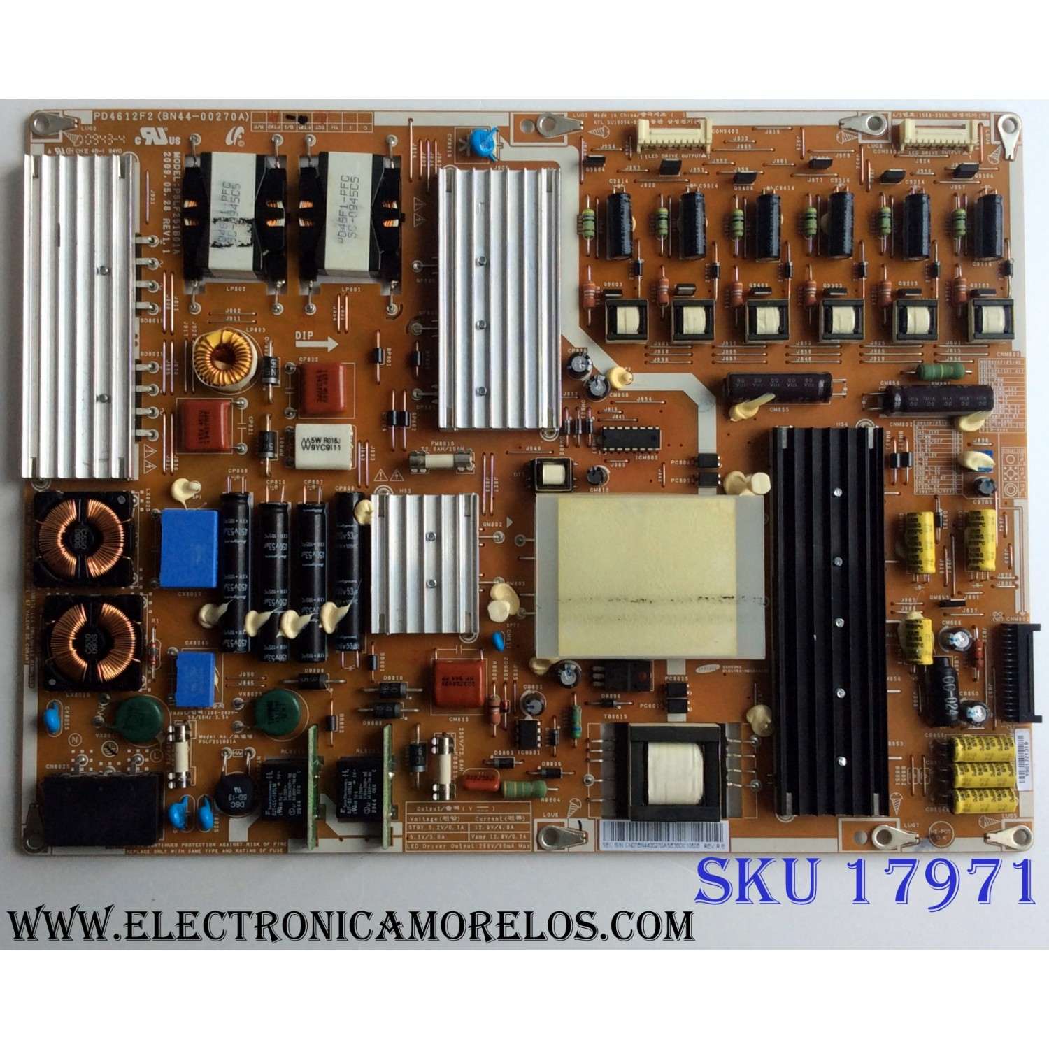 FUENTE DE PODER / SAMSUNG BN44-00270A / PSLF251B01A / PD4612F2 / REV1.1 / PANEL LTF460HG06 / MODELOS UN46B8000XFXZA / UN46B8000XFXZL 0001 / UN46B8000XFXZP 0001 / UN46B8000XFXSR 0001 / UN46B8000XFXZX 0001 / UN46B8000XFXZX SQ01/ UN46B8000XFXZP SQ01