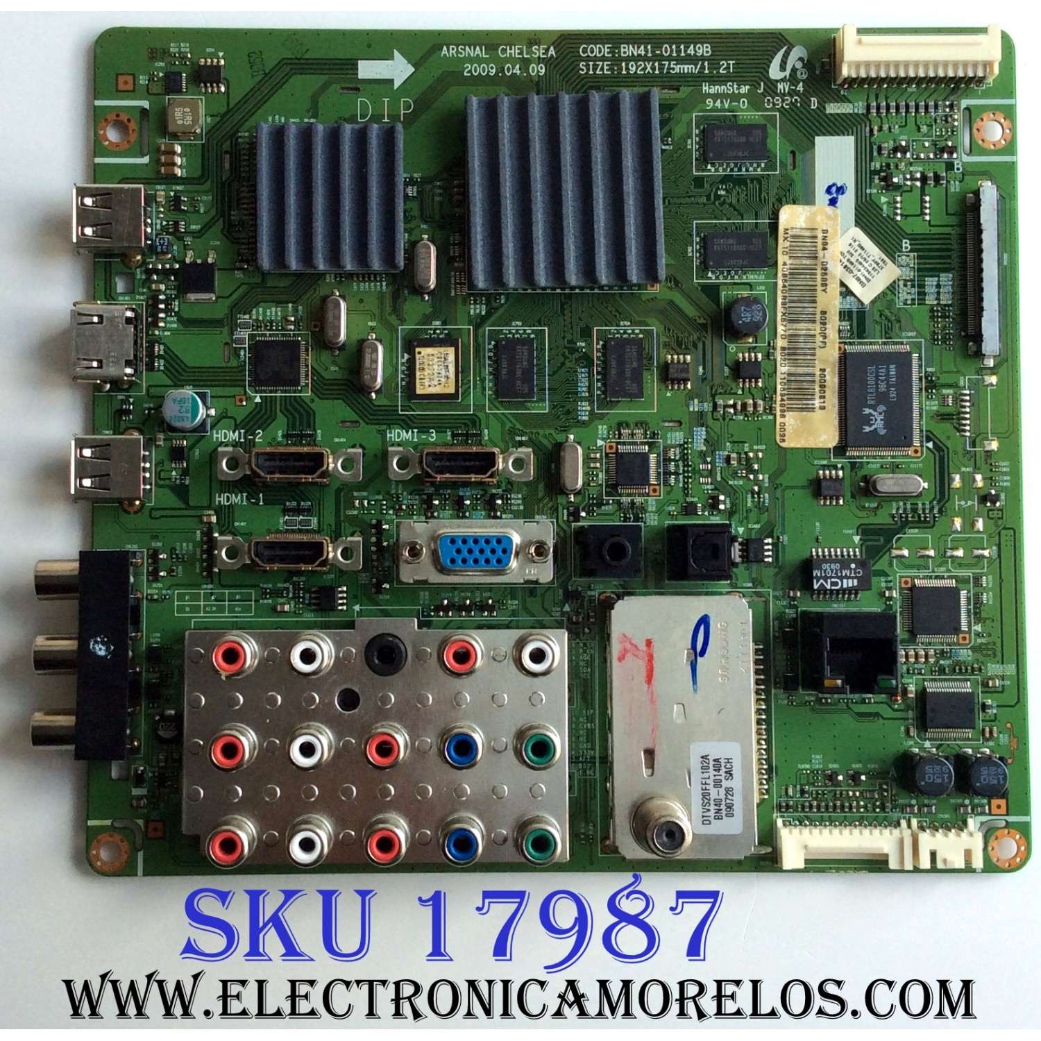 MAIN / SAMSUNG BN94-02588Y / BN41-01149B / BN97-03814A / PANEL LTF400HF11 A01 / MODELO LN40B640R3FXZA