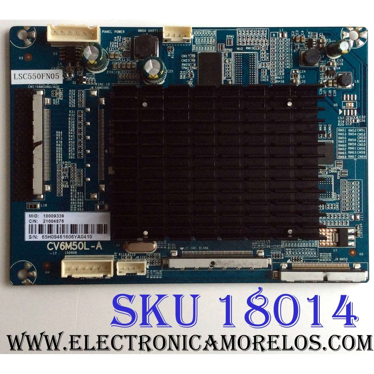 TARJETA INTERFACE / WESTINGHOUSE 21004876 / CV6M50L-A / LSC550FN05 / E198681 / WD55UT4490 TW-04411-A055I FRC / PANEL T550QVN03.0 / MODELO WD55UT4490 TW-04411-A055I
